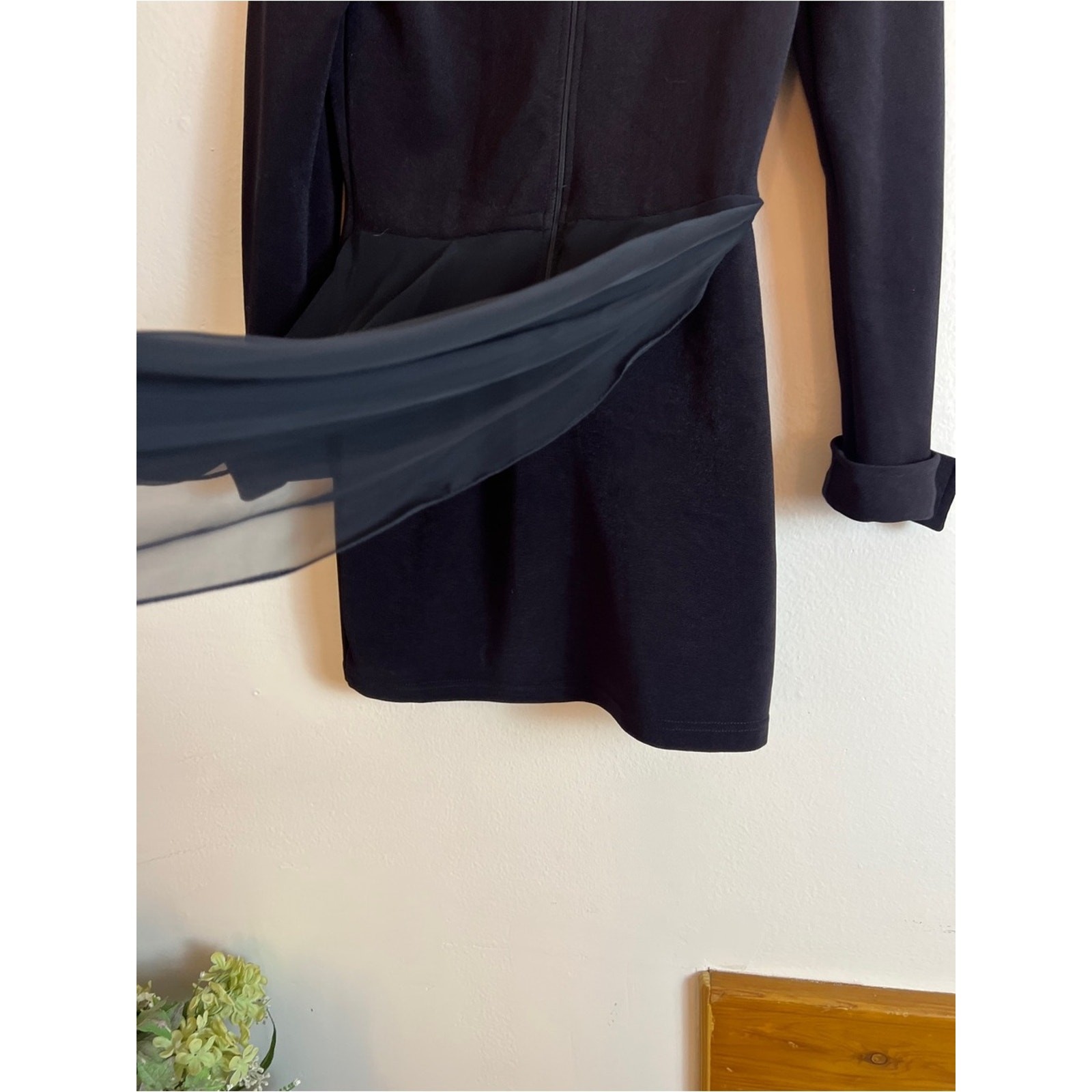 Vintage 1980’s-1990’s Dana Deatherage Cache black dress with sheer skirt