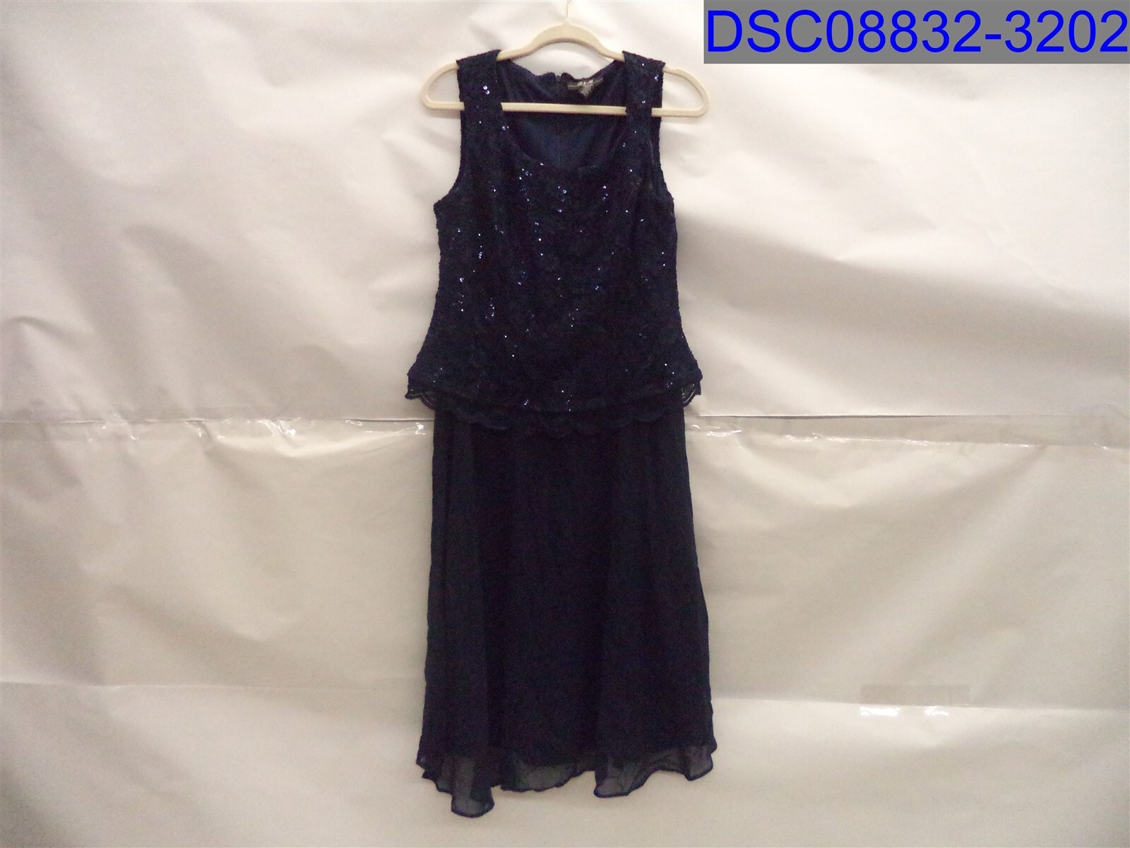 R&M, Women’s Blue Dress, Size=12, Armpit to Armpit=18″, Waist=17″, Length=45″