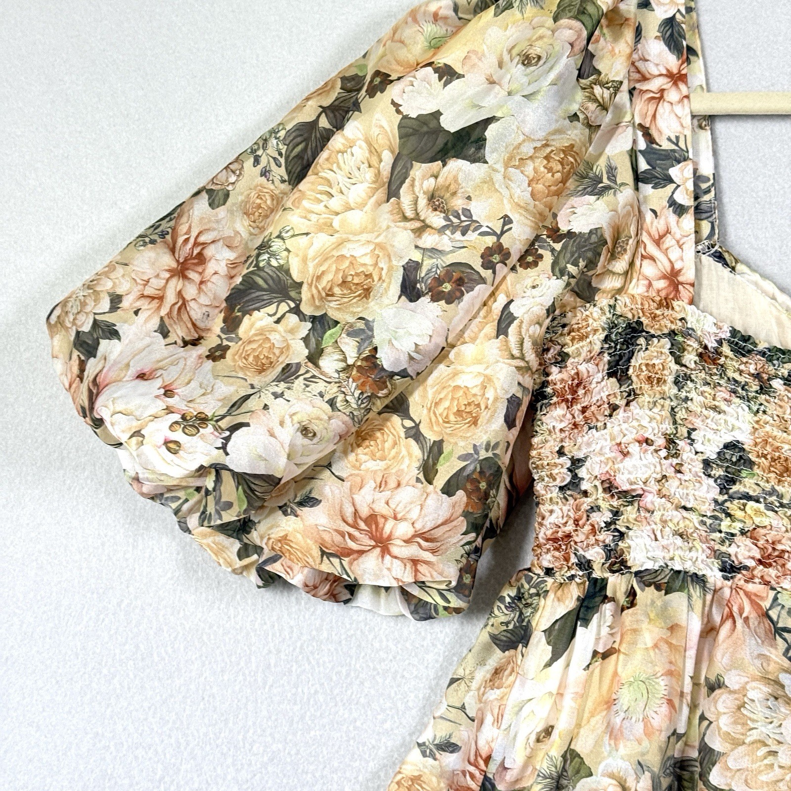 Worth Collective Dress Medium Harlow Maxi Floral Bump Friendly Cottage Garden