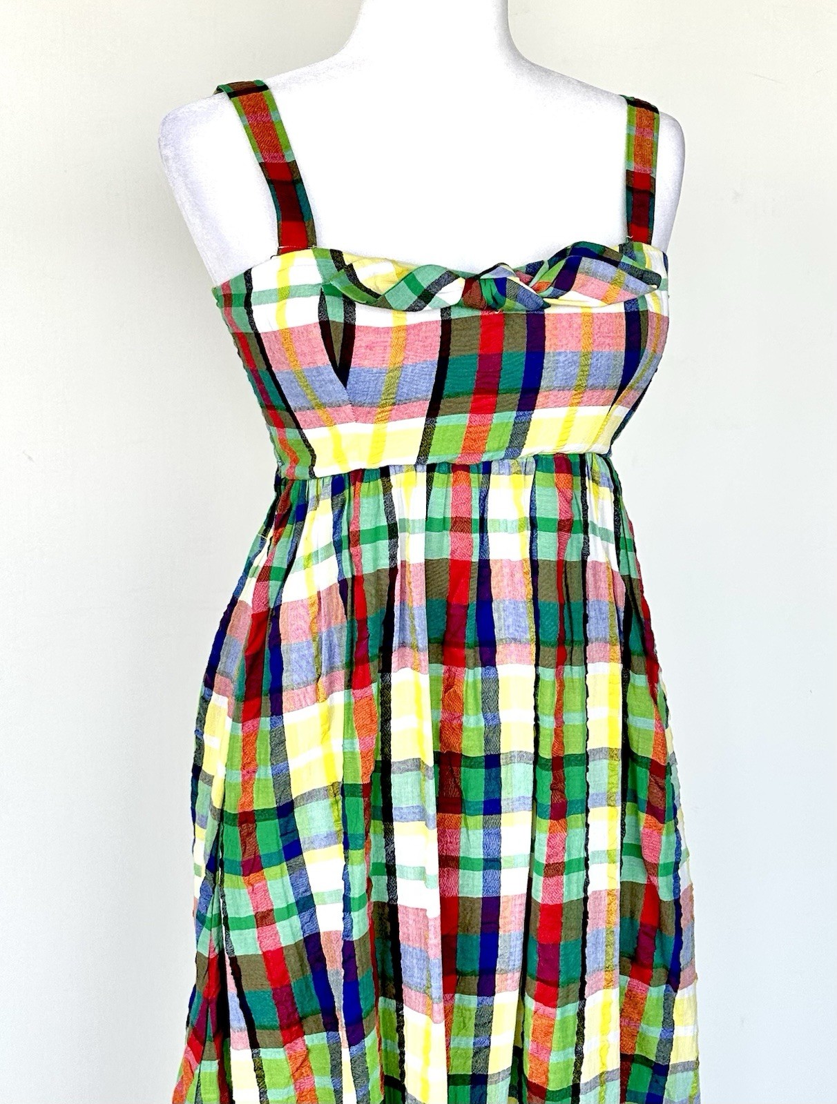 Kate Spade Checked Sundress (Can Be Strapless) Retail $348.99 NWT Size 0
