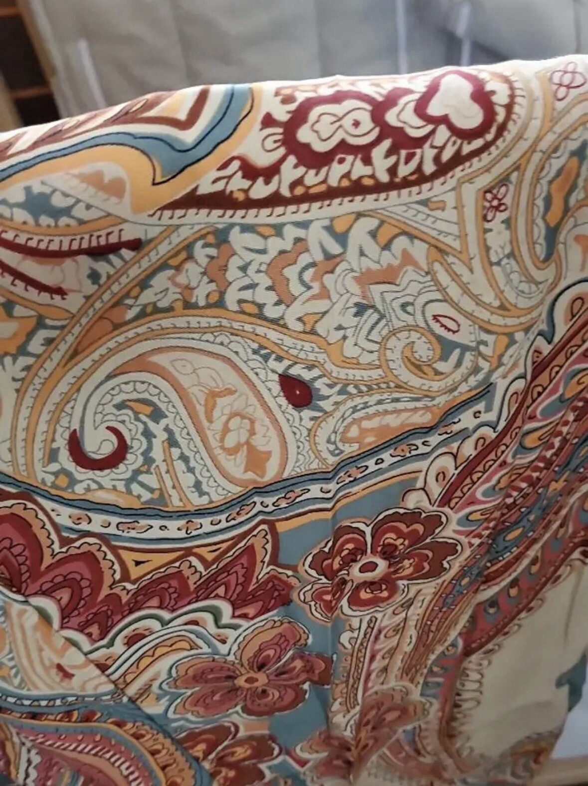 Vibrant Paisley Print ankle length Pantsuit Set Womens Size L