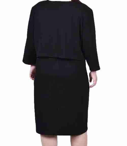NY Collection Women’s 3/4 Sleeve Jacket and Dress, 2 Piece Set, SIZE 10 NWT