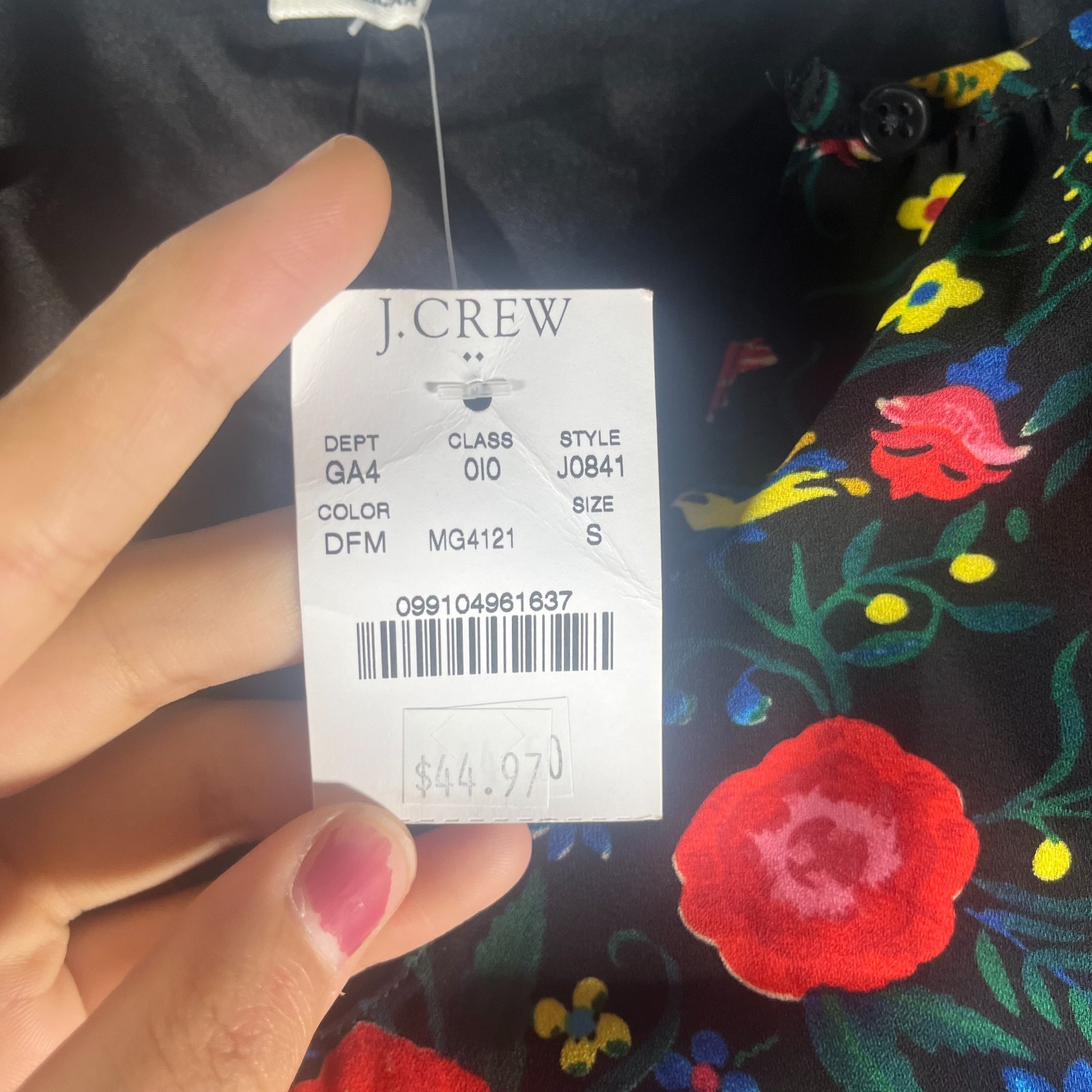 J.Crew Womens Flutter Dress Size S Multicolor Printed Keyhole Neck Peplum Hem