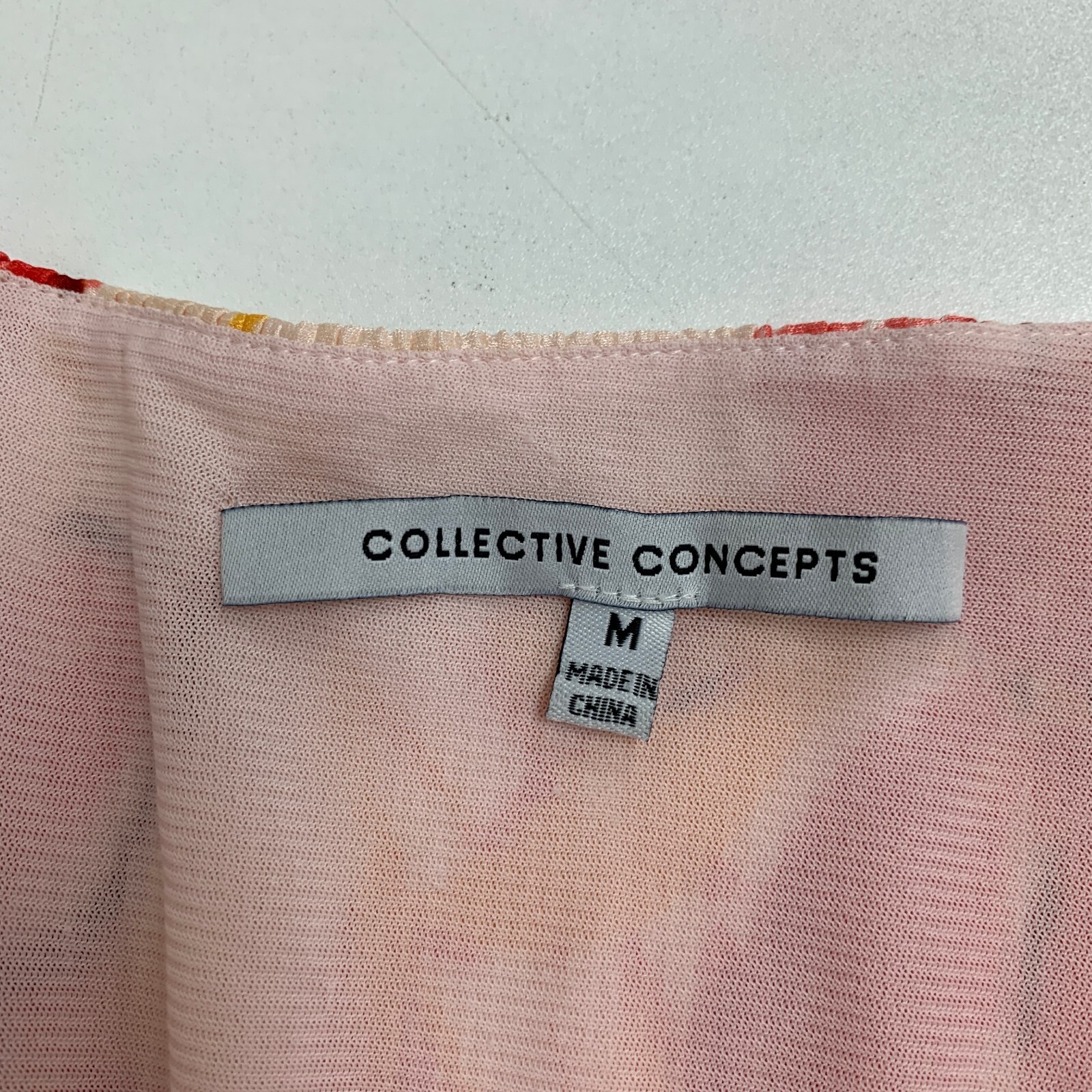 Collective Concepts Knot Dress Womens M Medium Floral Ribbed V Neck Lined