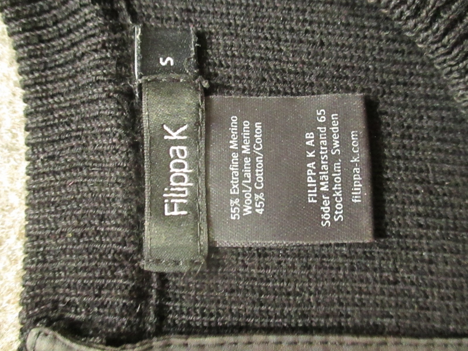 Filippa K Sweater Dress Womens Small Merino Wool Long Sleeve Zip Back Pullover