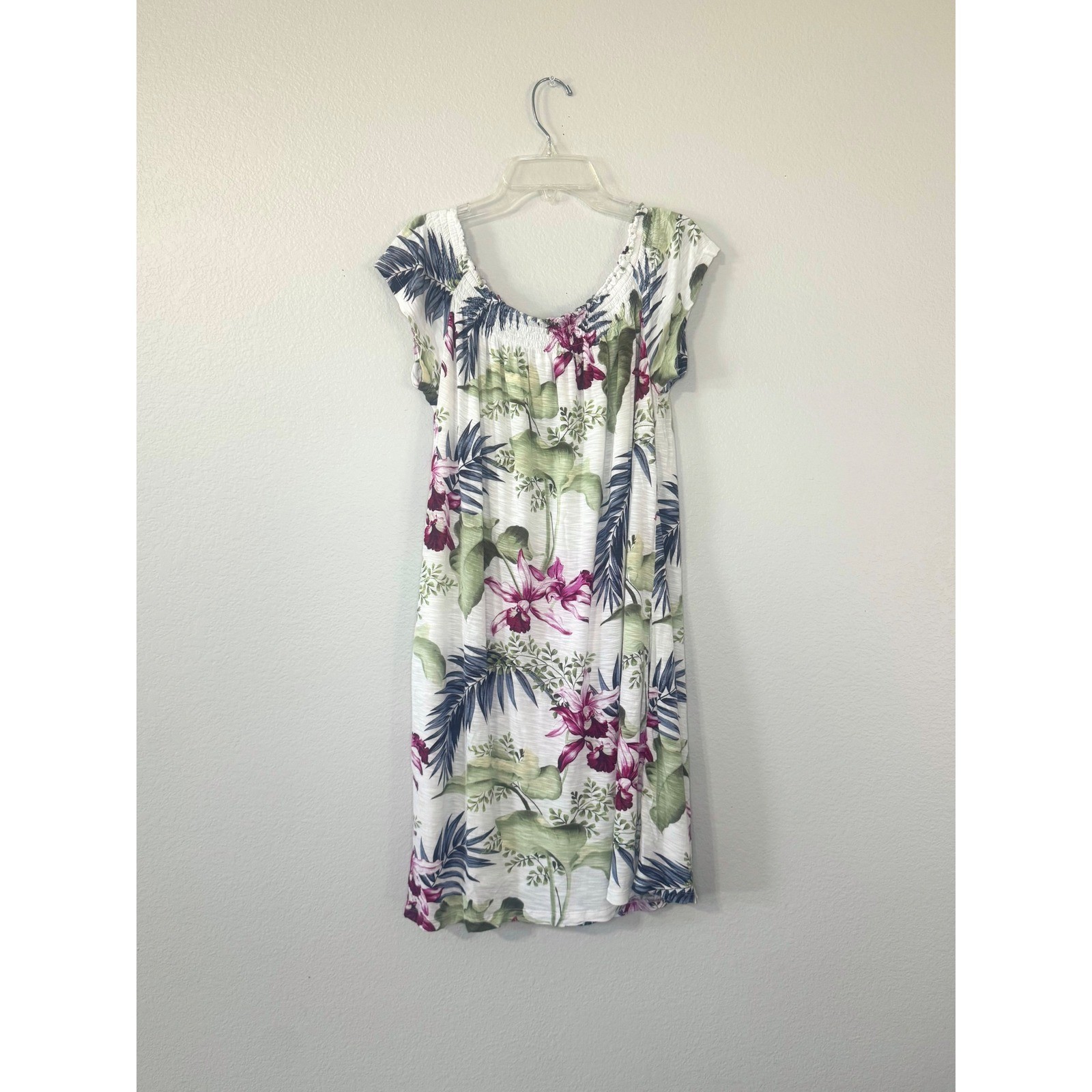 Tommy Bahama Tropical Floral Off Shoulder Shift Dress Size Medium