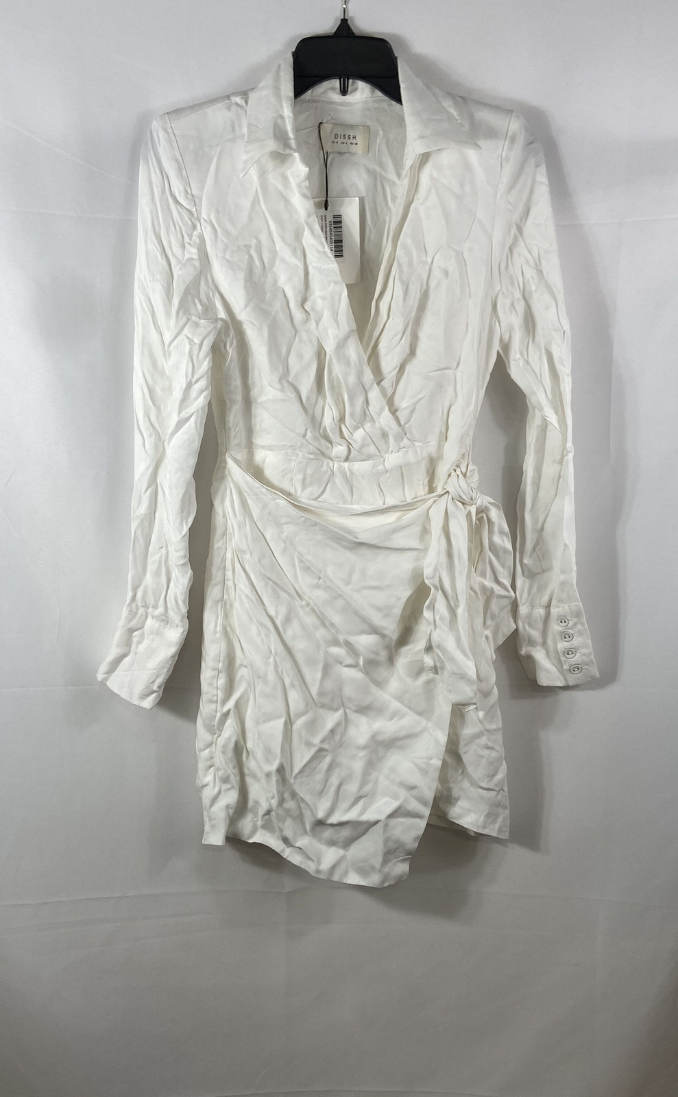 DISSH Women’s Sasha White Wrap Mini Dress Long Sleeve NWT Sz 8 (US 4)