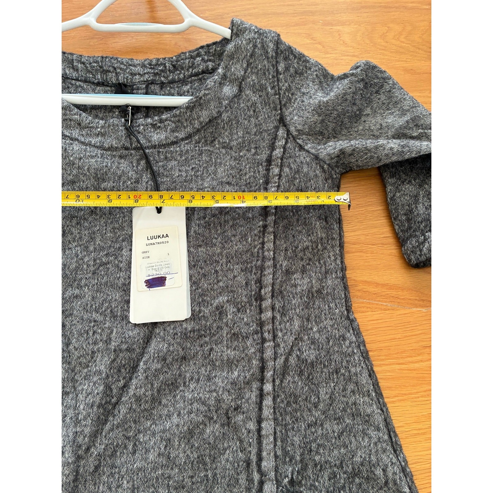 NWT Luukaa Dorris Linen Dress Size US 6/8 Lagenlook Hoho Minimalist Capsule