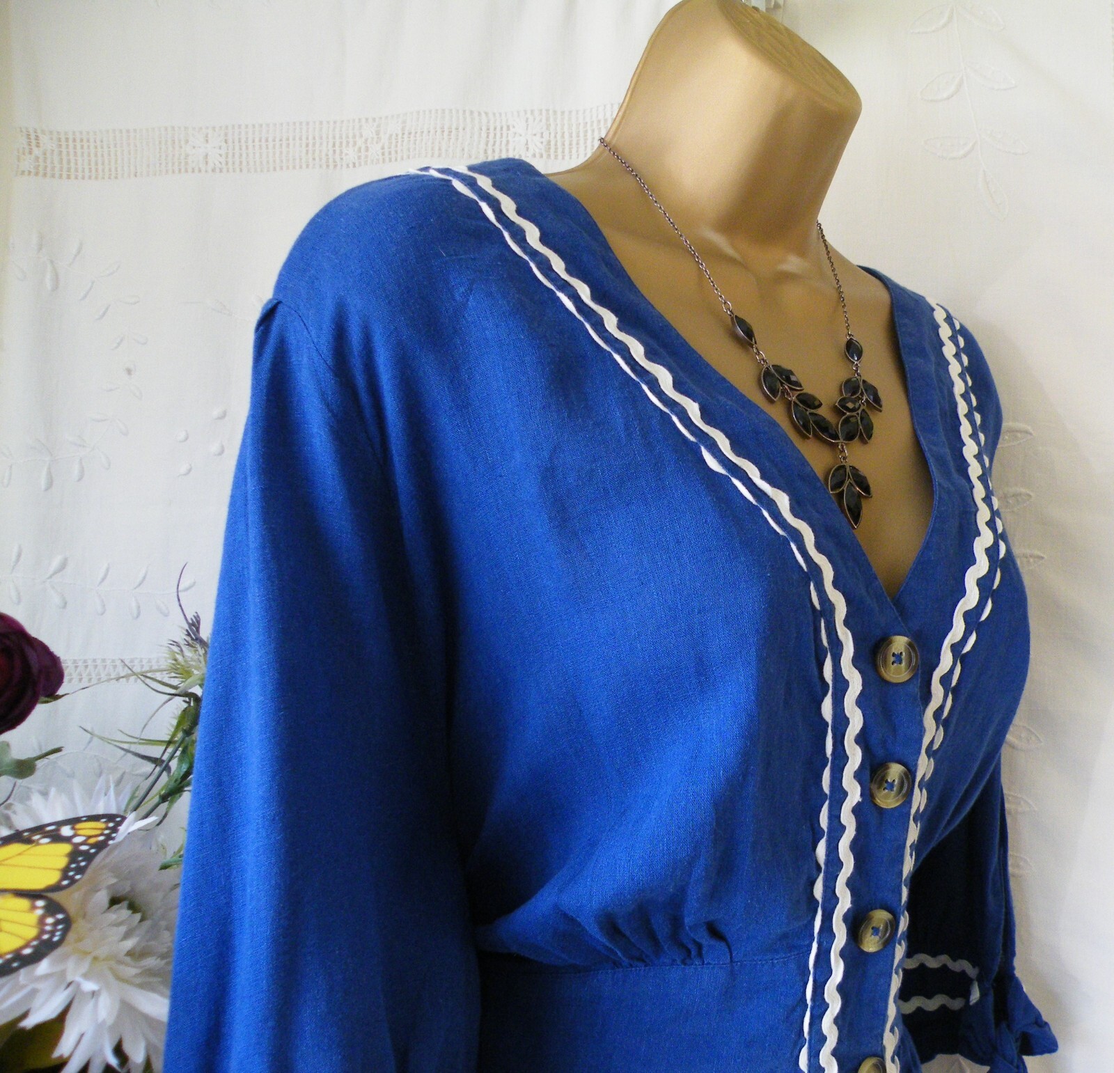 👗******MONSOON PRE-OWNED “LITA BLUE” DRESS SIZE MEDIUM******👗