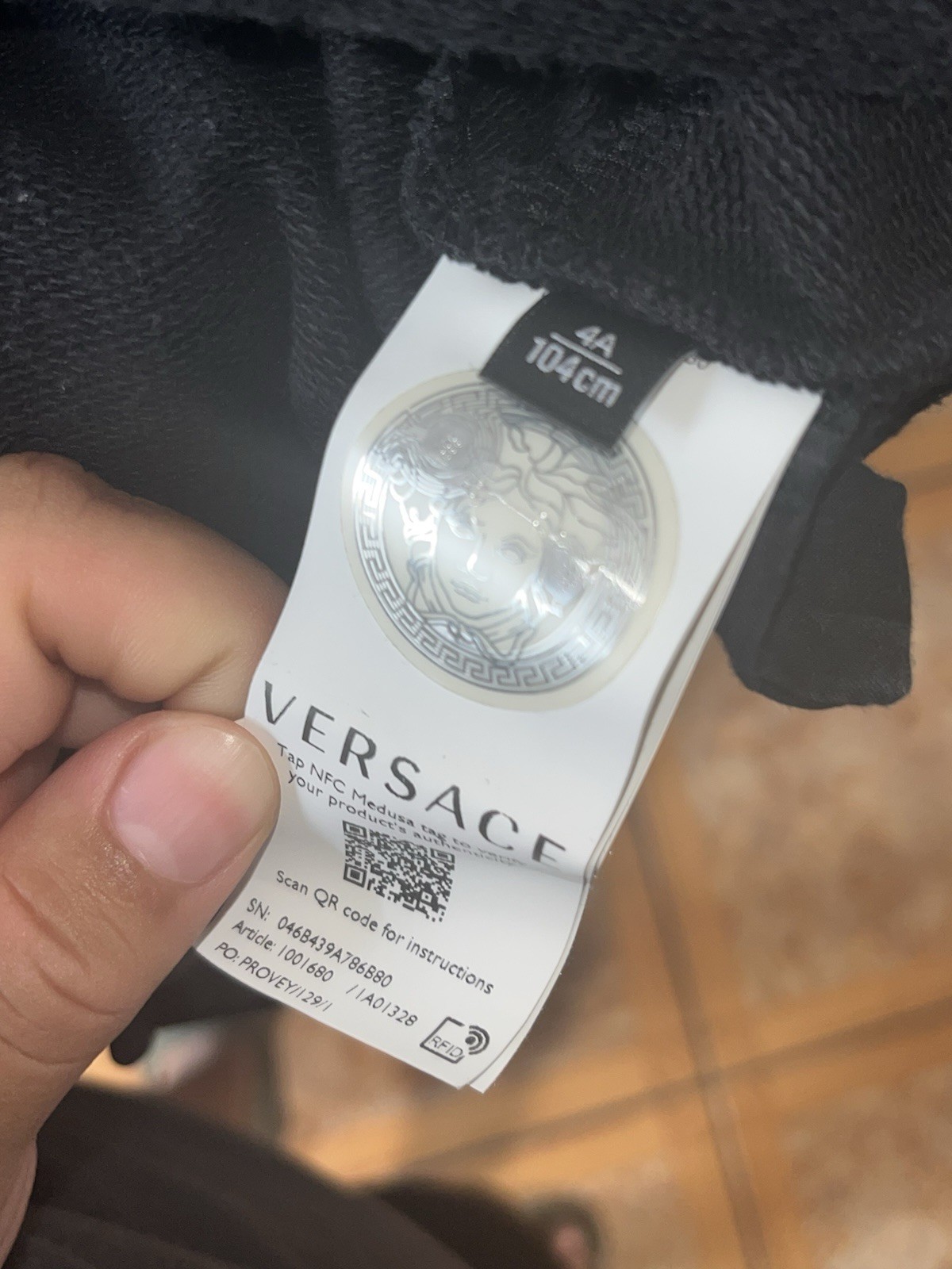 Versace Black Girl’s Metallic Medusa Logo Sweater Dress