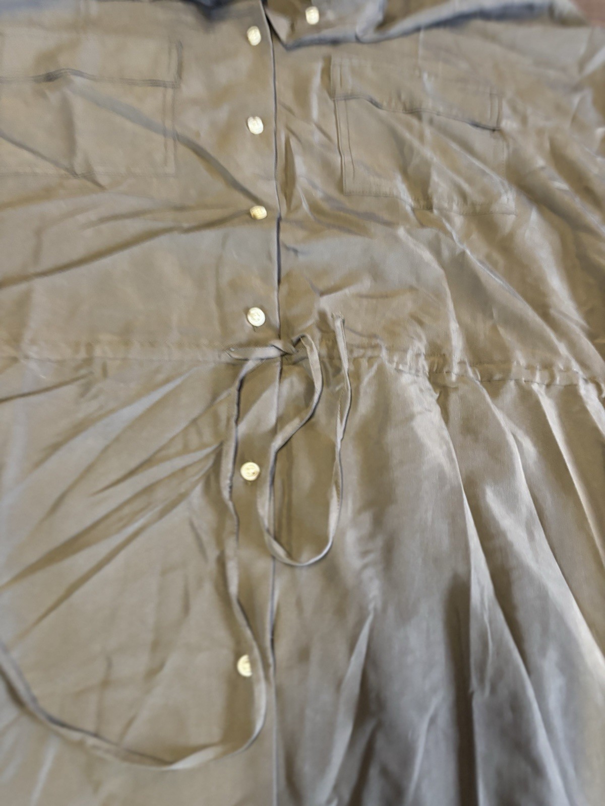 New OLD NAVY $50 Brown Mid-Length Sleevless SHIRT DRESS Button-Up COLLARED 2XL