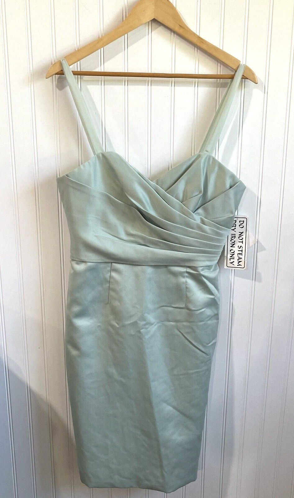 WTOO by Watters & Watters Mini Dress 12 Seamist Green Sleeveless Formal Wedding