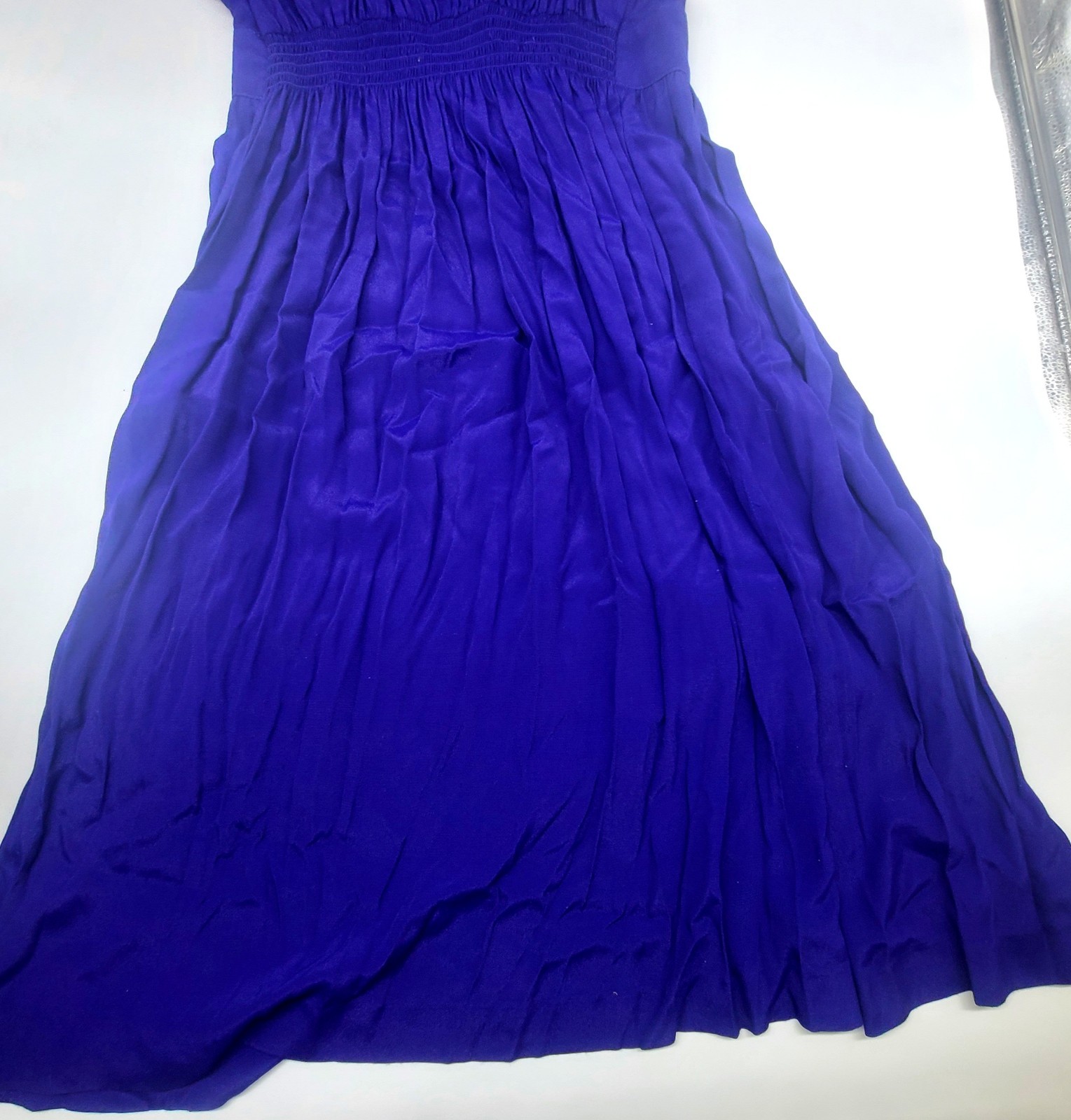 KSL Karin Stevens Purple Midi Dress 16W Lace Collar Pearl Buttons Cottagecore