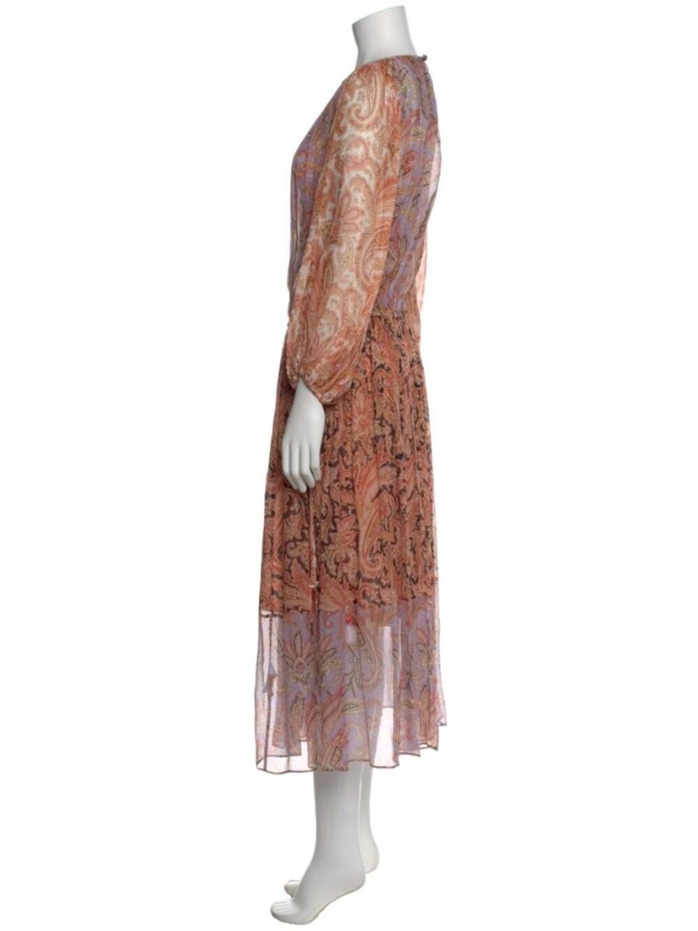 NWOT – Zimmermann Paisley Print Long Dress, Size Petite