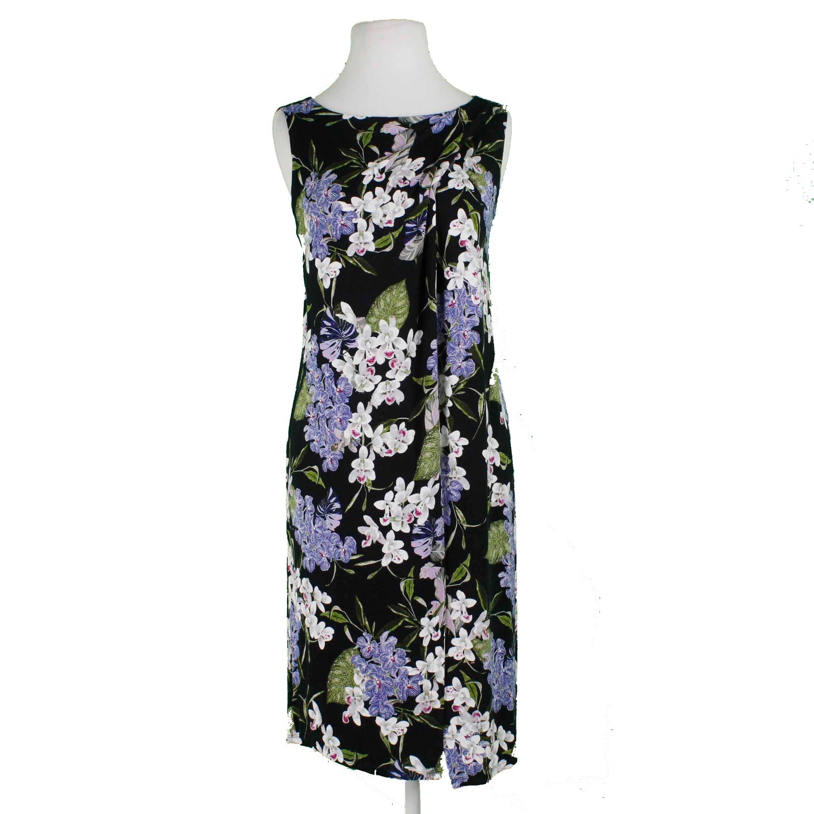 J Jill NEW Sz LP Black White Multi Floral Rayon Lycra Spandex Wrap Sheath Dress
