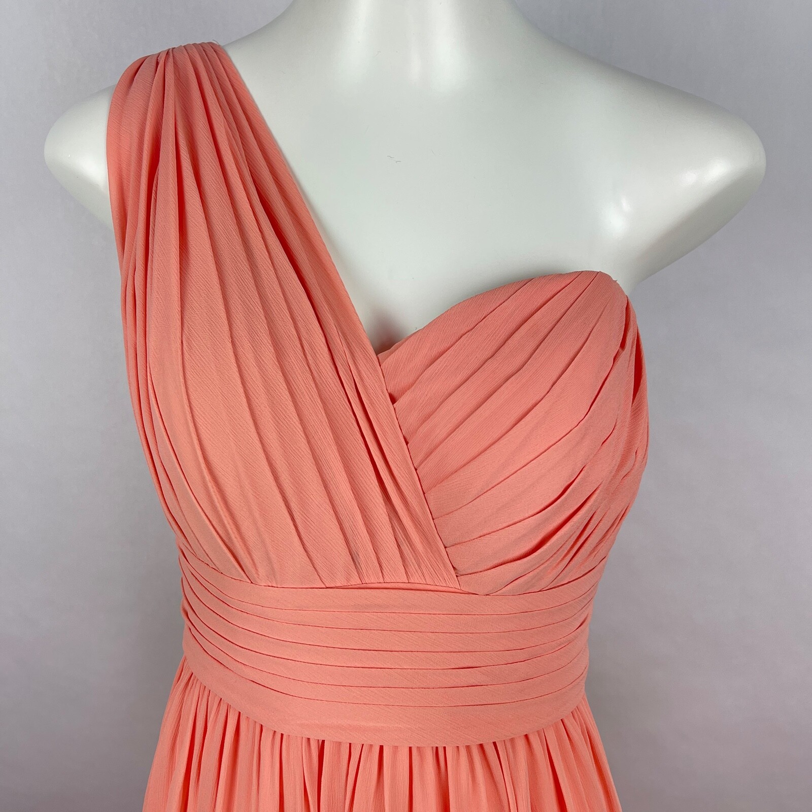 Watters & Watters One Shoulder Chiffon Formal Bridesmaid Maxi Dress Women’s Sz 8