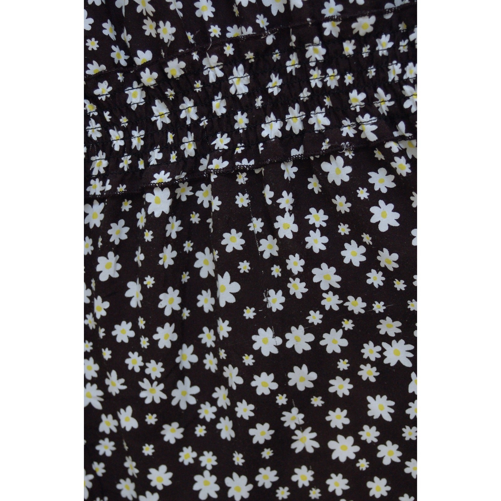 Charlotte Russe Black Daisy Dress Ruffle Tiered Midi M Cottagecore 90s Grunge