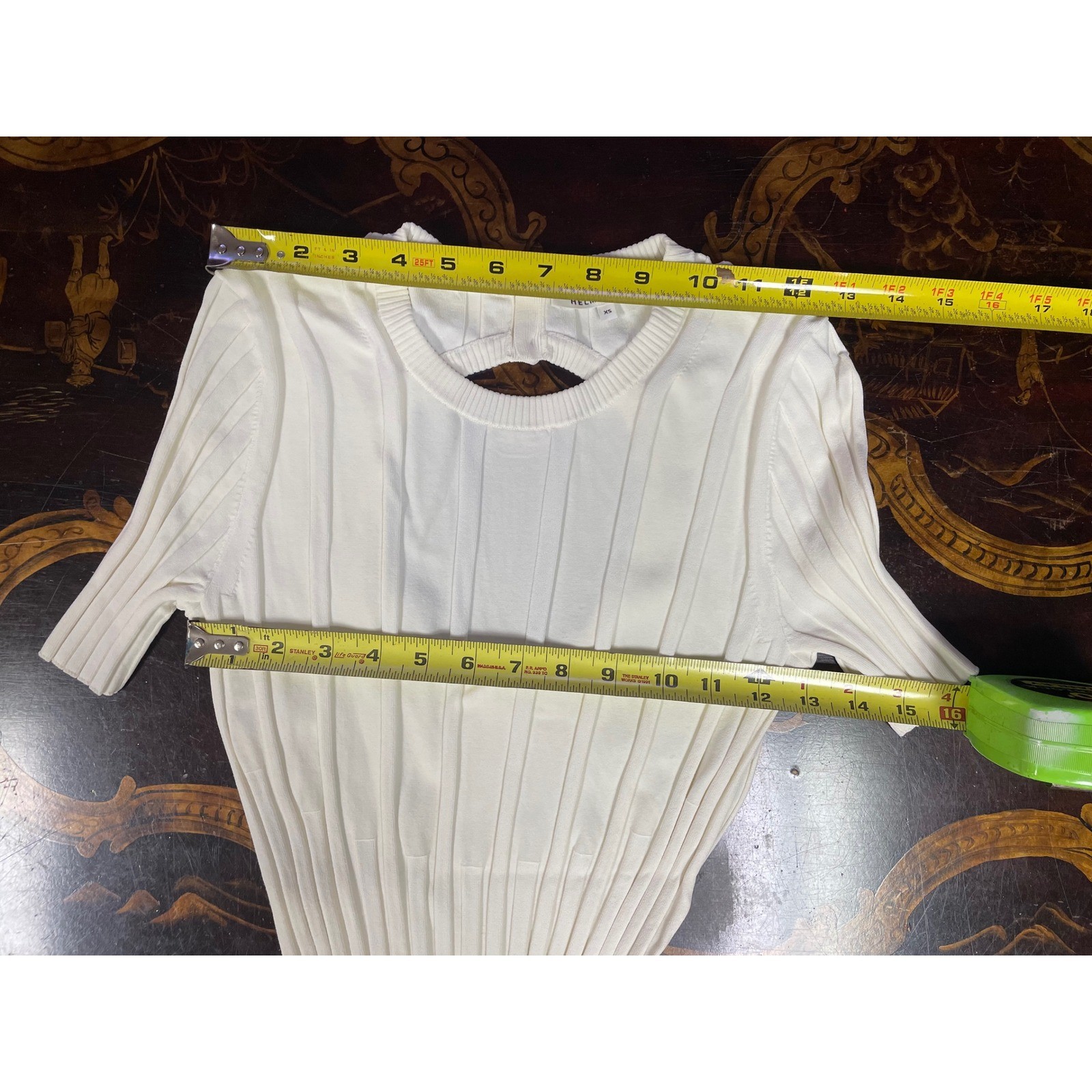 Helmut Lang White Ribbed Knit Keyhole Bodycon Midi Dress Baddie Minimalist XS