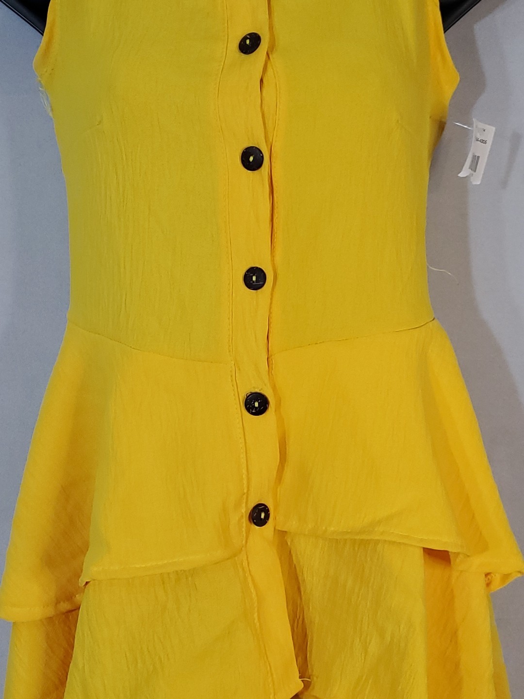 Love Heart Sleeveless Collared Dress Women’s Size Small Button Down Skater Prepi