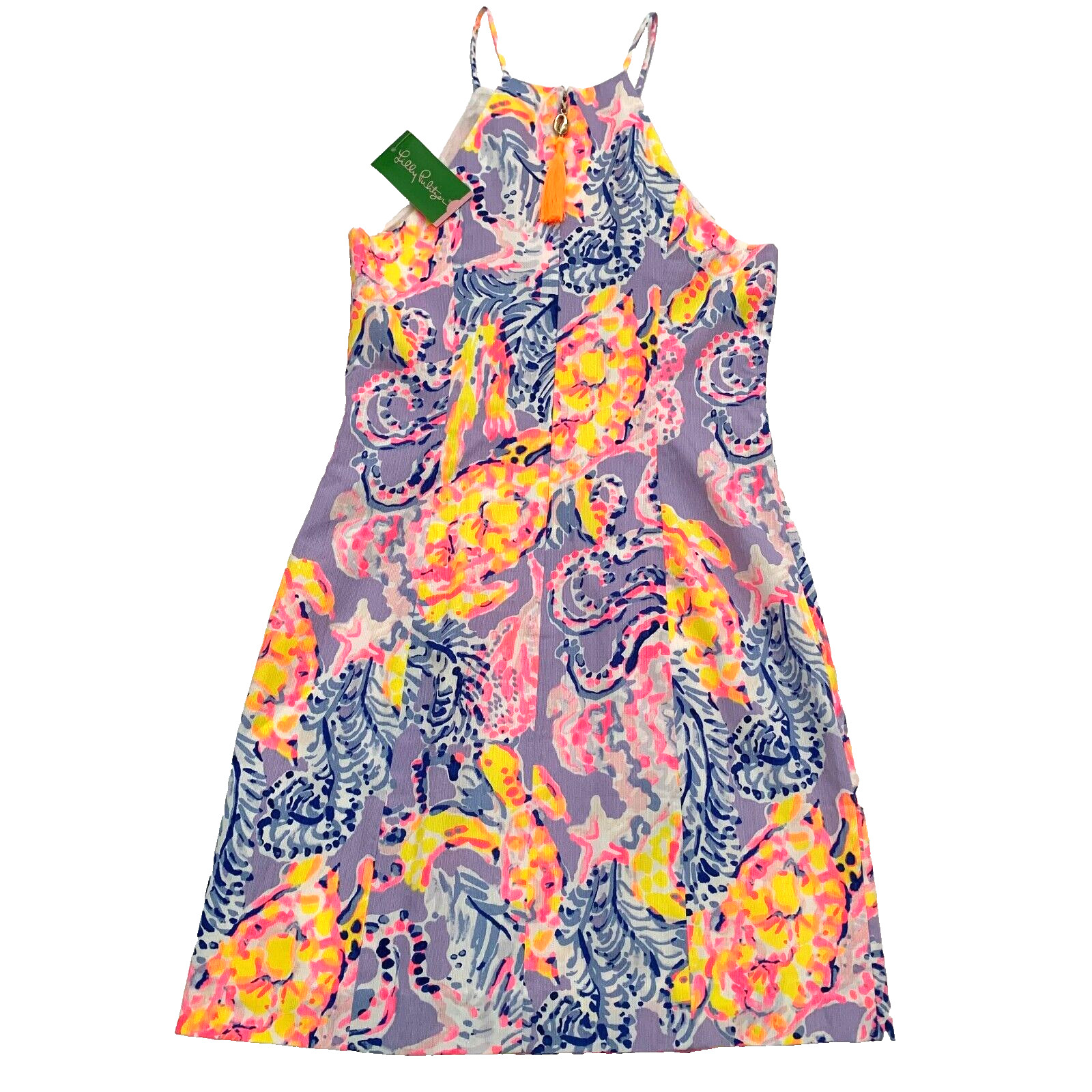 NWT Lilly Pulitzer Pearl Shift Dress Lilac Verbena So Snappy sz 0 Zipper Charm