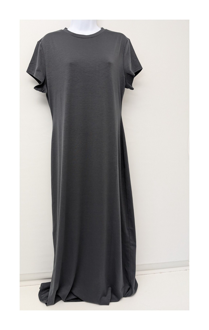 H&M Basic Grey Maxi Dress XL 95% Polyester 5% Elastane Made in Vietnam Womens