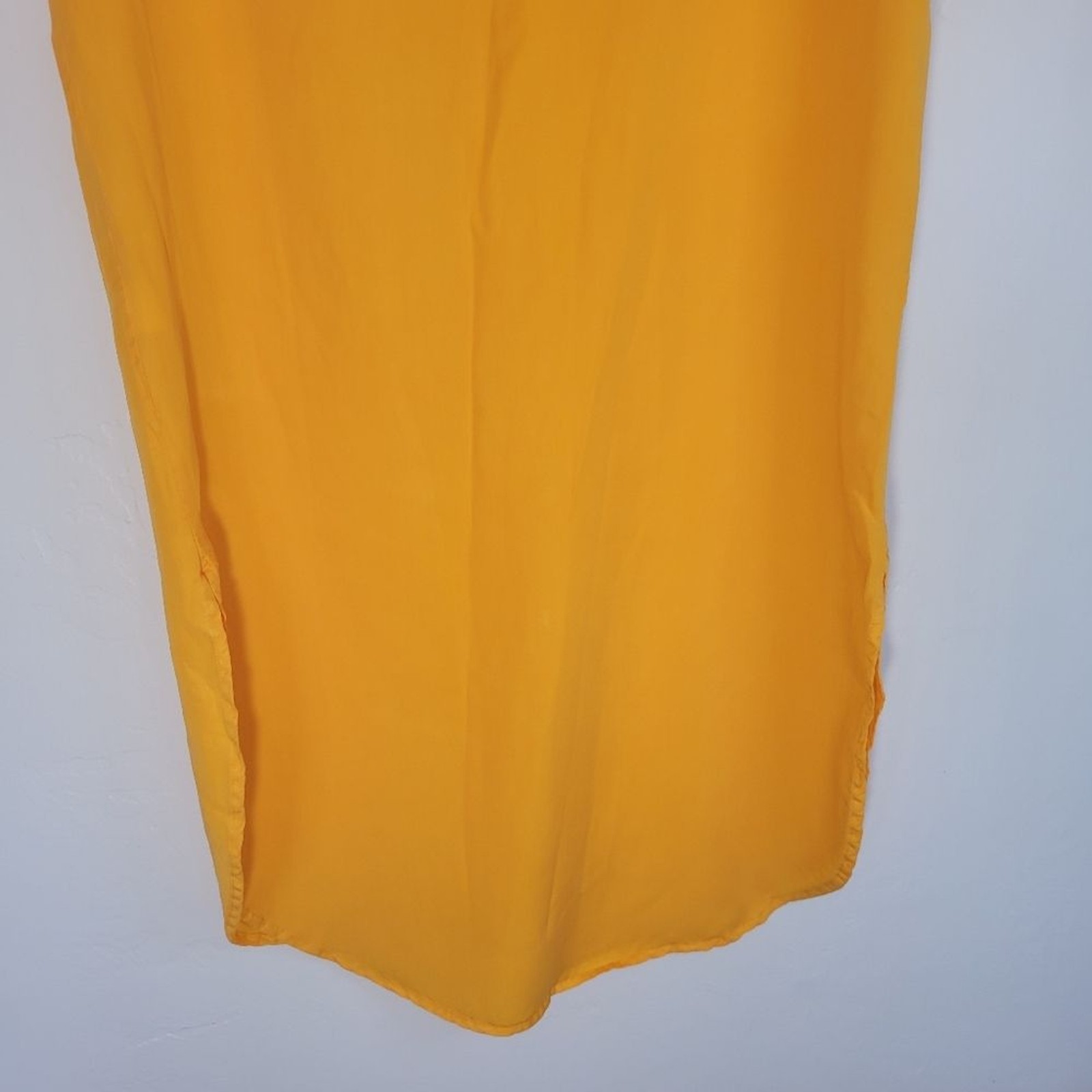 PARFOIS Collection Yellow Button-Down Shirt Dress Women Size XS/S