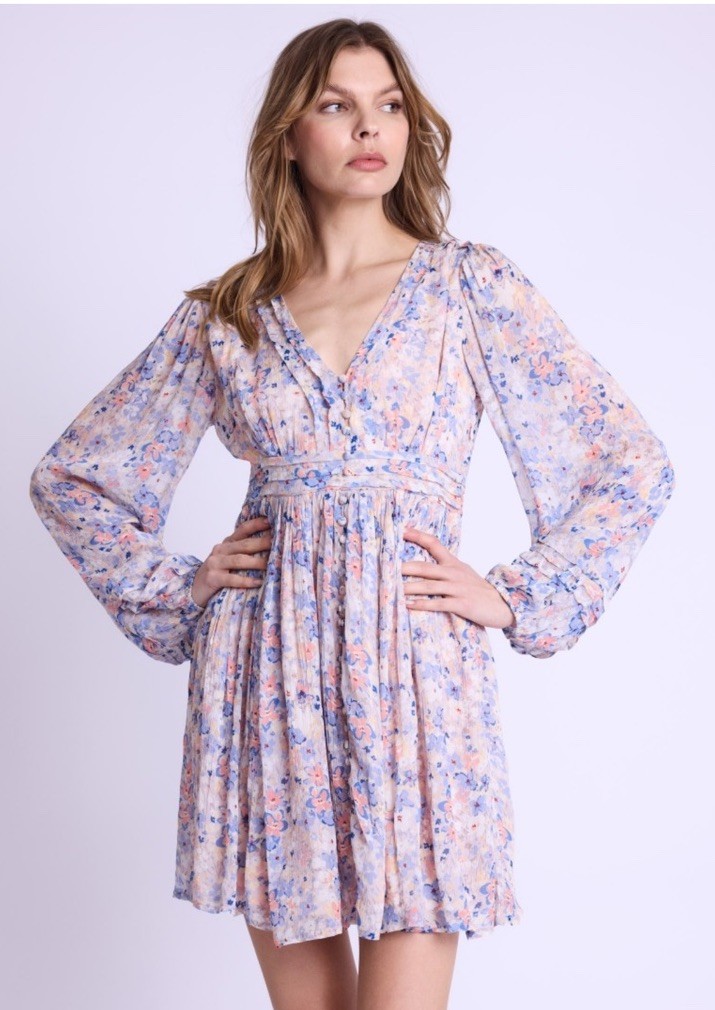 BERENICE Rea Fluid floral-print viscose dress BNWT 34/ XS $299