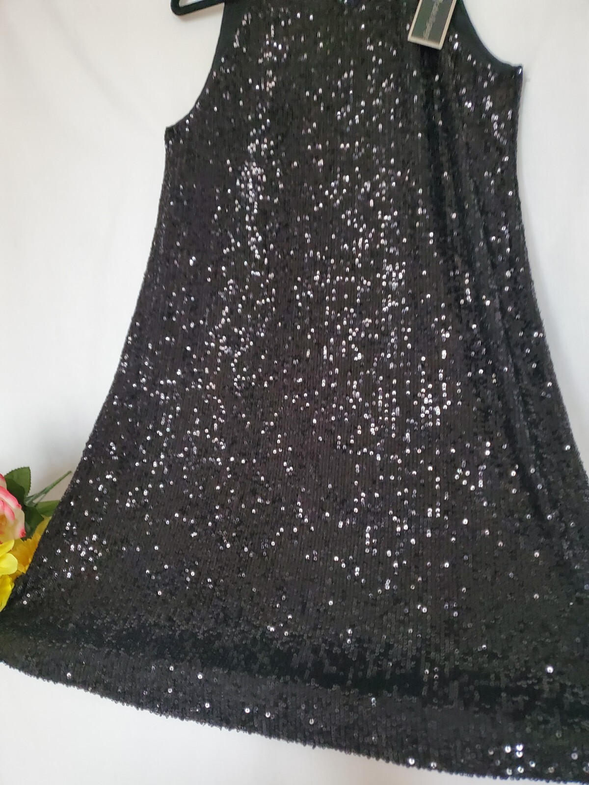 🎄CABLE & gauge🎄 Black Elegant Sequined Flare Cocktail/Party Dress Sz. Med. 🎊