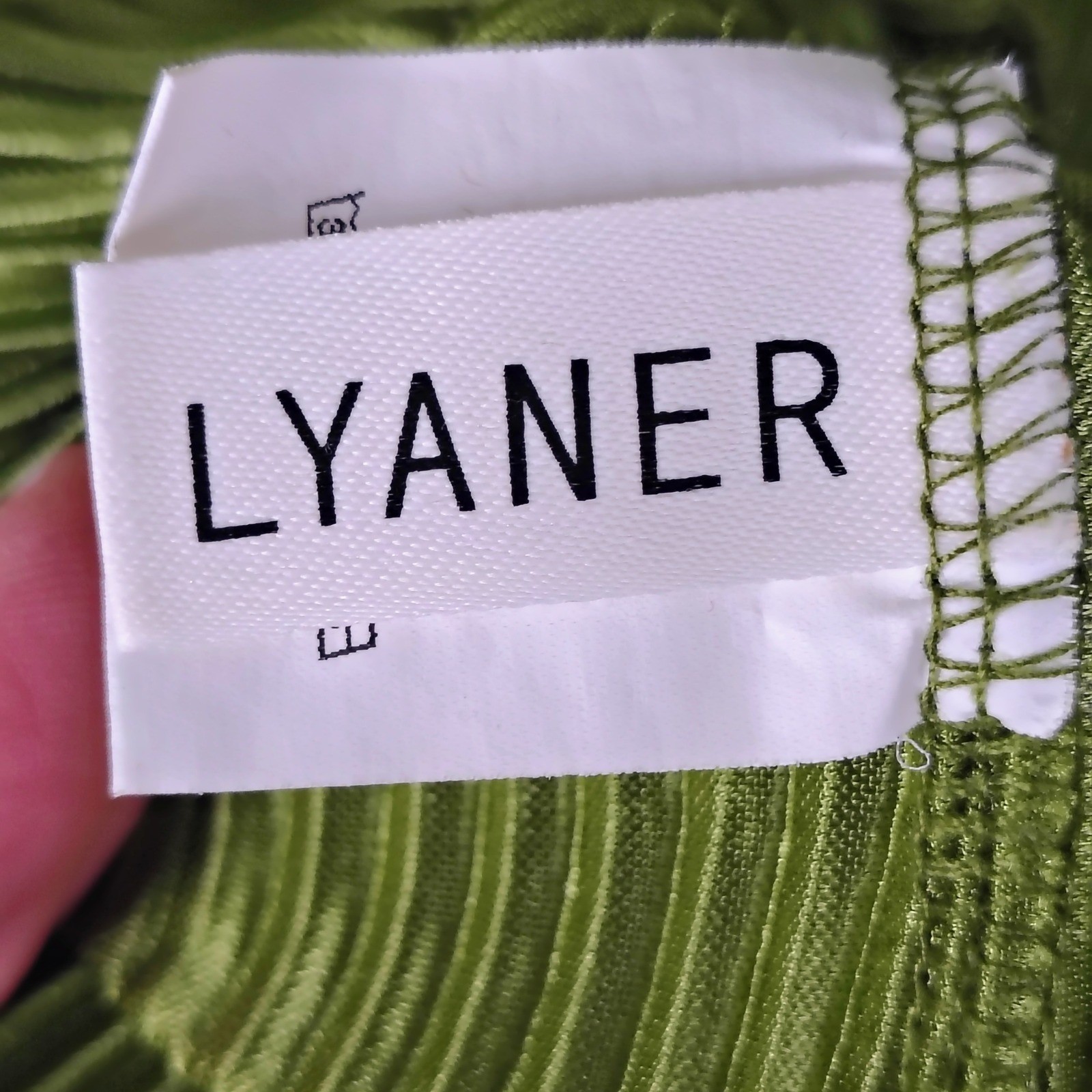 Womens S Lyaner Plisse Button Down Mini Dress Green Pleated Retro Y2K Party