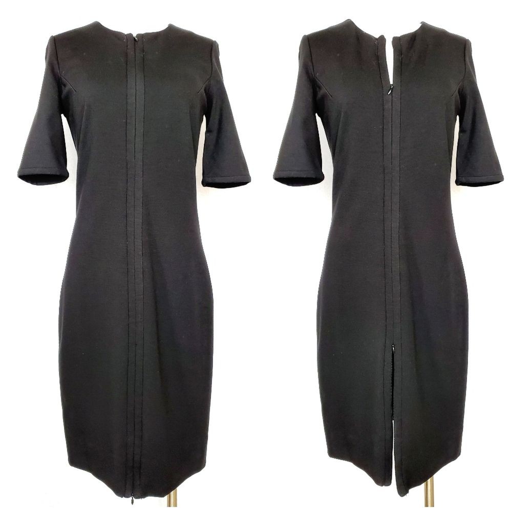 Diane von Furstenberg Saturn Sheath Dress Black 8 Stretch New
