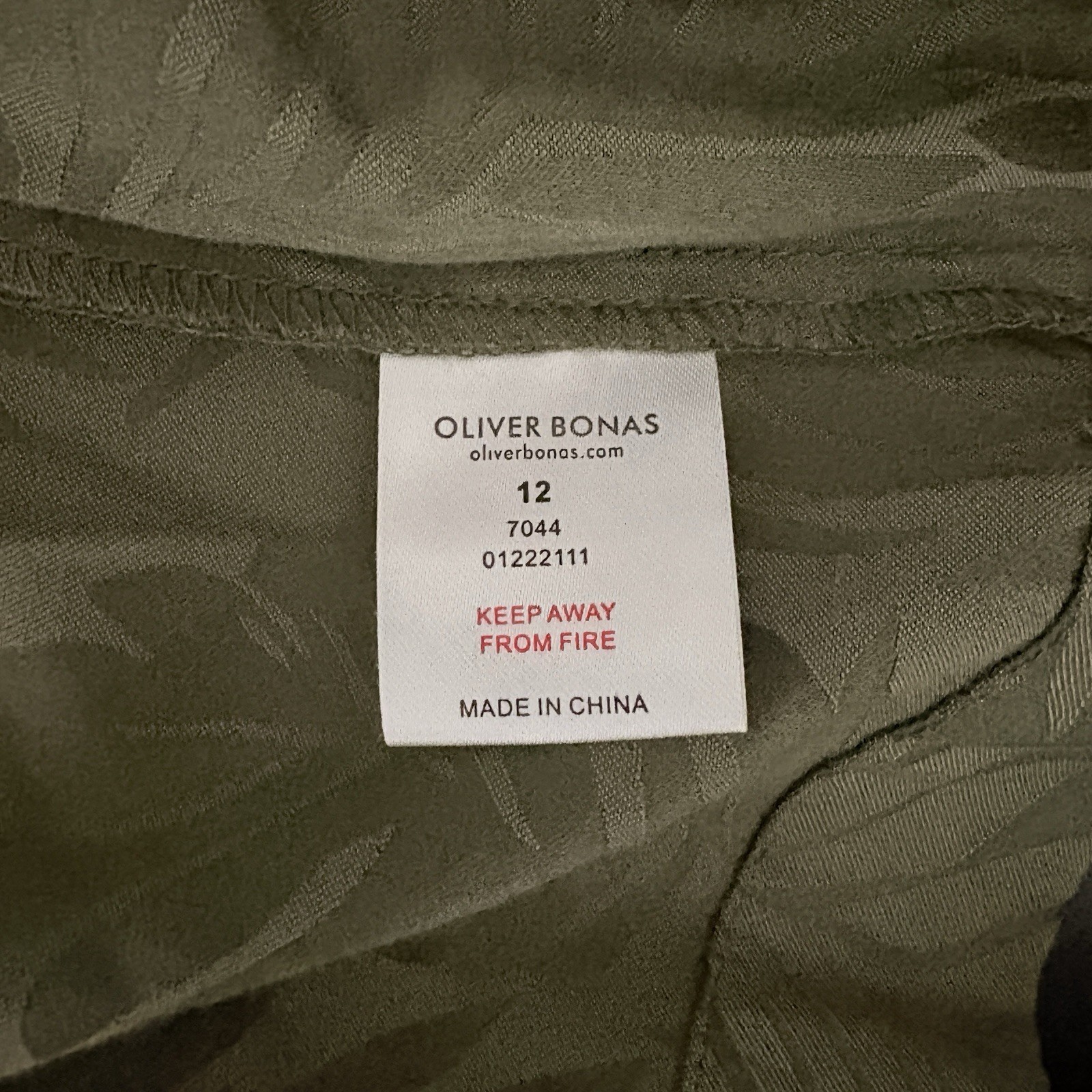 Oliver Bonas Maxi Wrap Dress Green Leaf Print UK 12 US 8 Short Sleeve Romantic