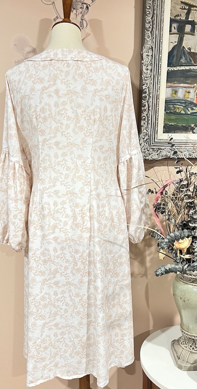 SANCIA The Maryse Long Sleeve Buttons Midi Dress Size M