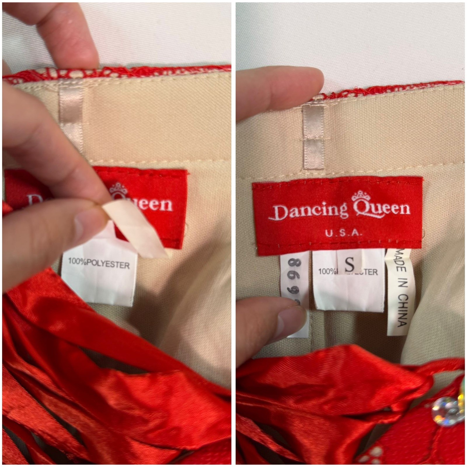 Dancing Queen Red Lace Embellished Sweetheart Corset Back Prom Gown Dress Small