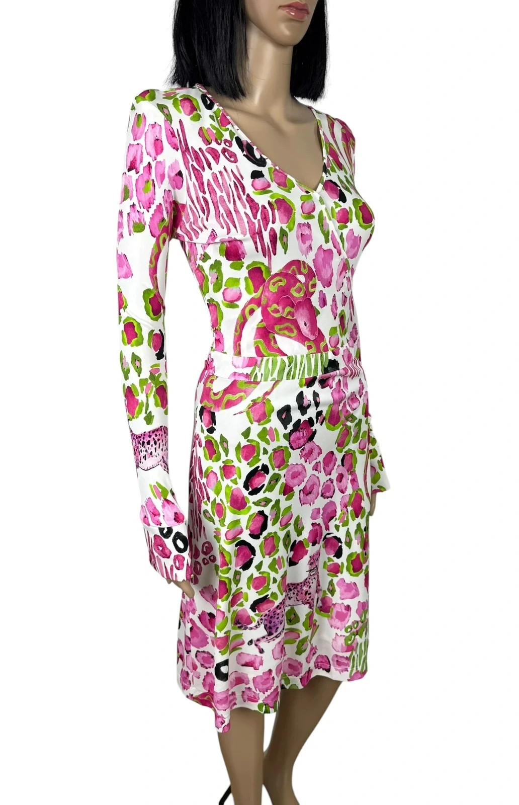 Cavalli Class Dress Animal Print Viscose