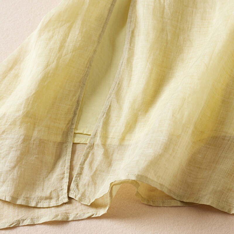 Women Side Slit Embroidery Retro Style Dress Half Sleeve Chinese Dress Summer