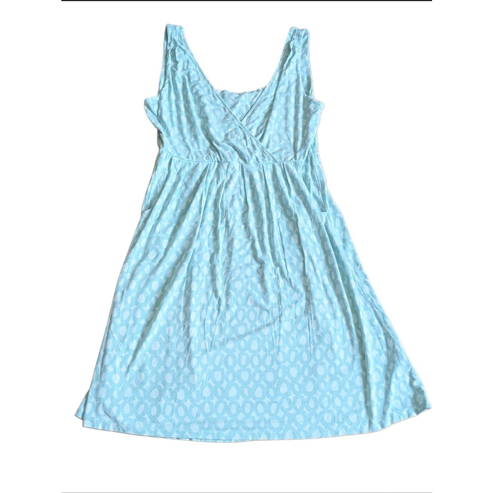 Fresh Produce USA Made Cotton Beachy Geometric Circles Summer Dress Size Large