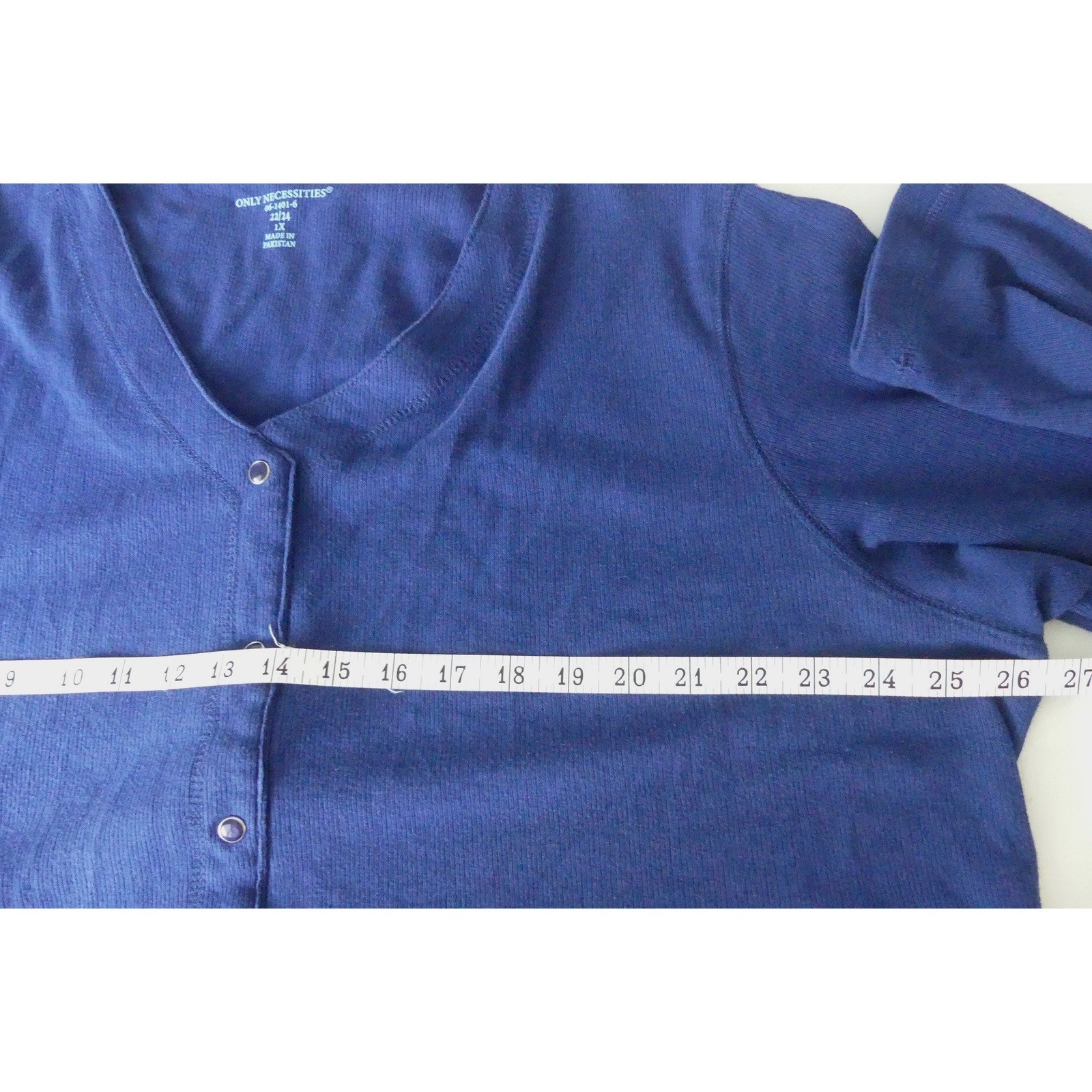 Only Necessities Snap Front Lounger Dress Pockets 1X 22/24 Casual Comfort