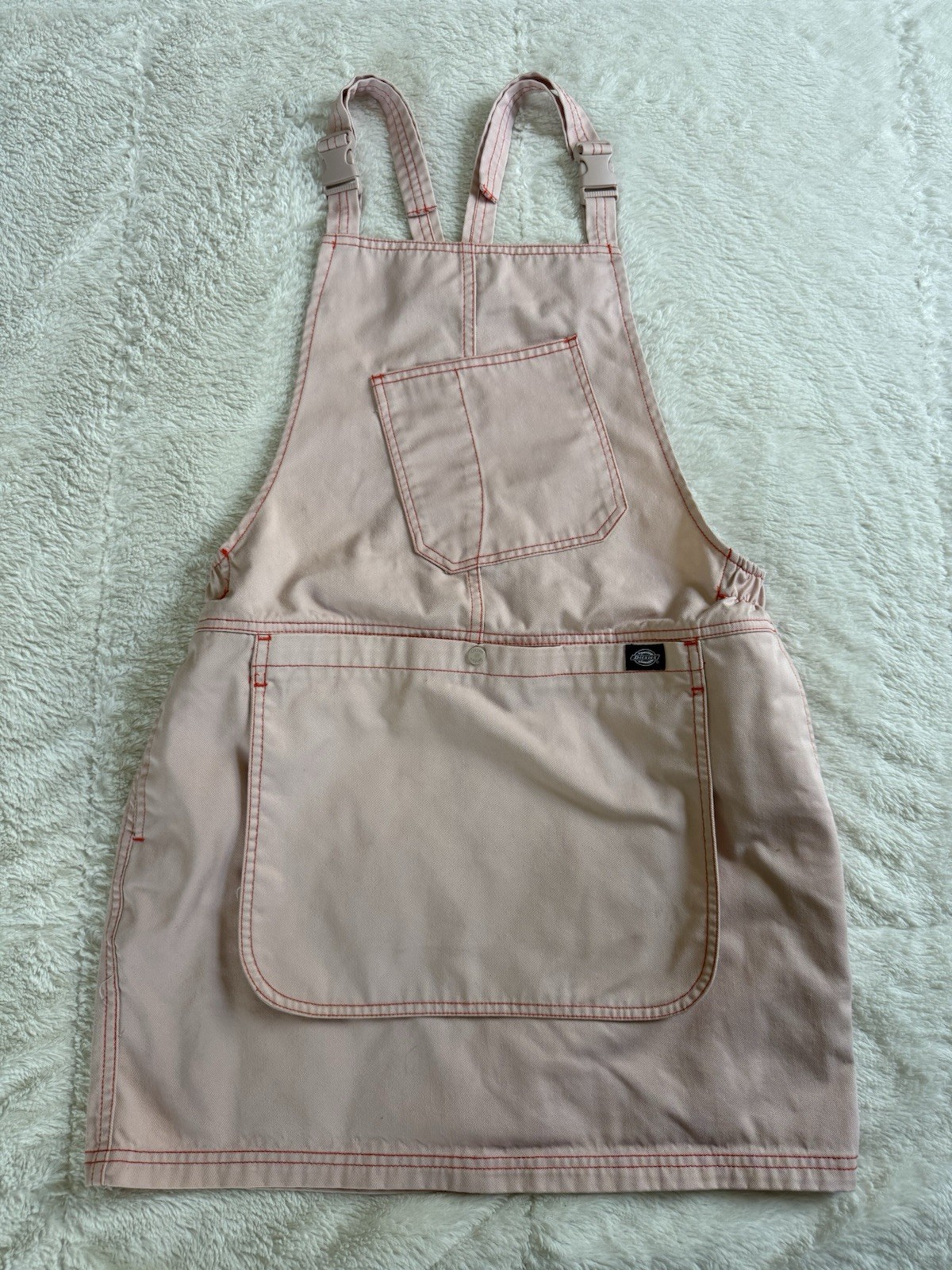 Dickies x Urban Outfitters Exclusive Overall Bib Dress Light Pink Size Medium