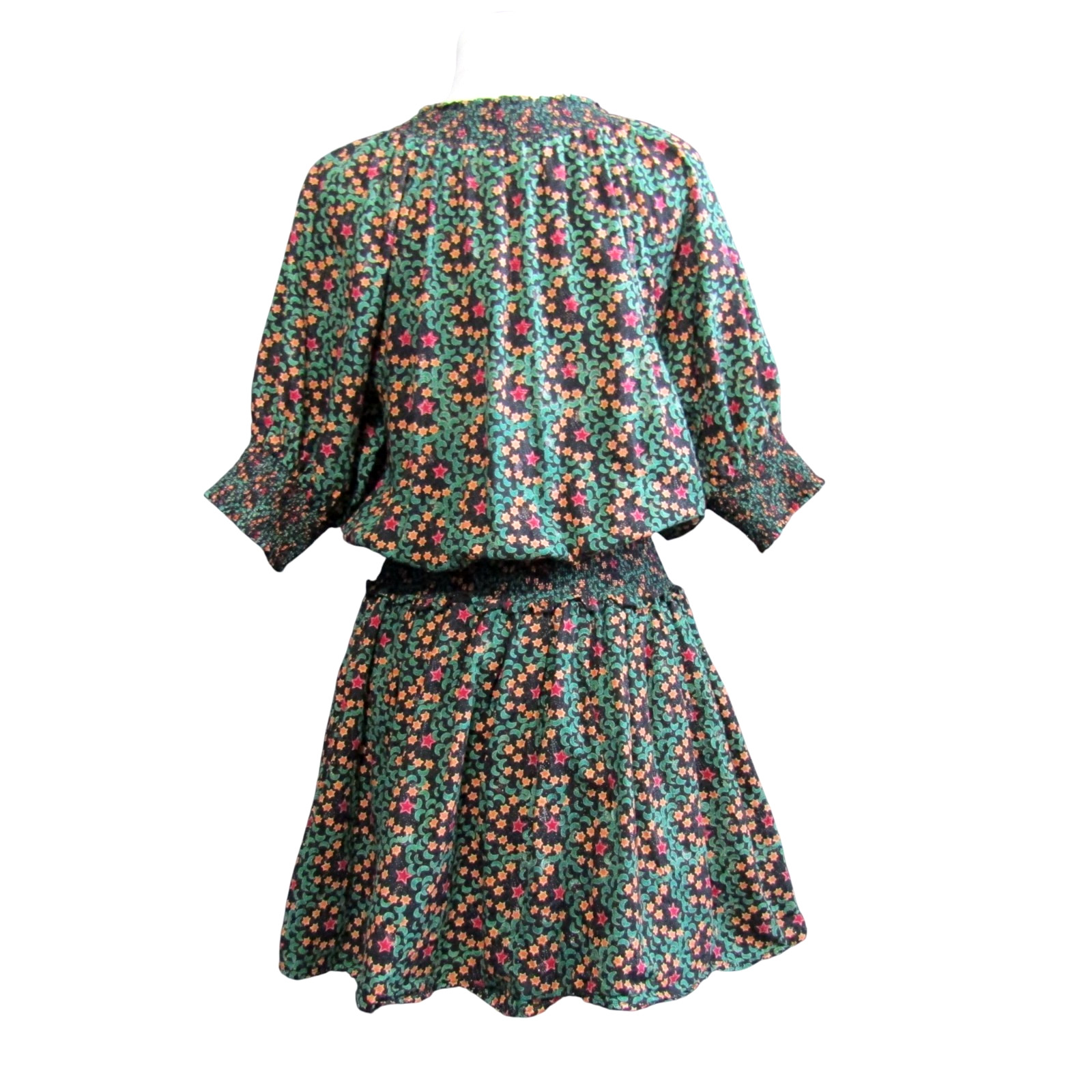 Roller Rabbit Anthropologie Fiorella Mini Dress L Celestial Black Stars Moons
