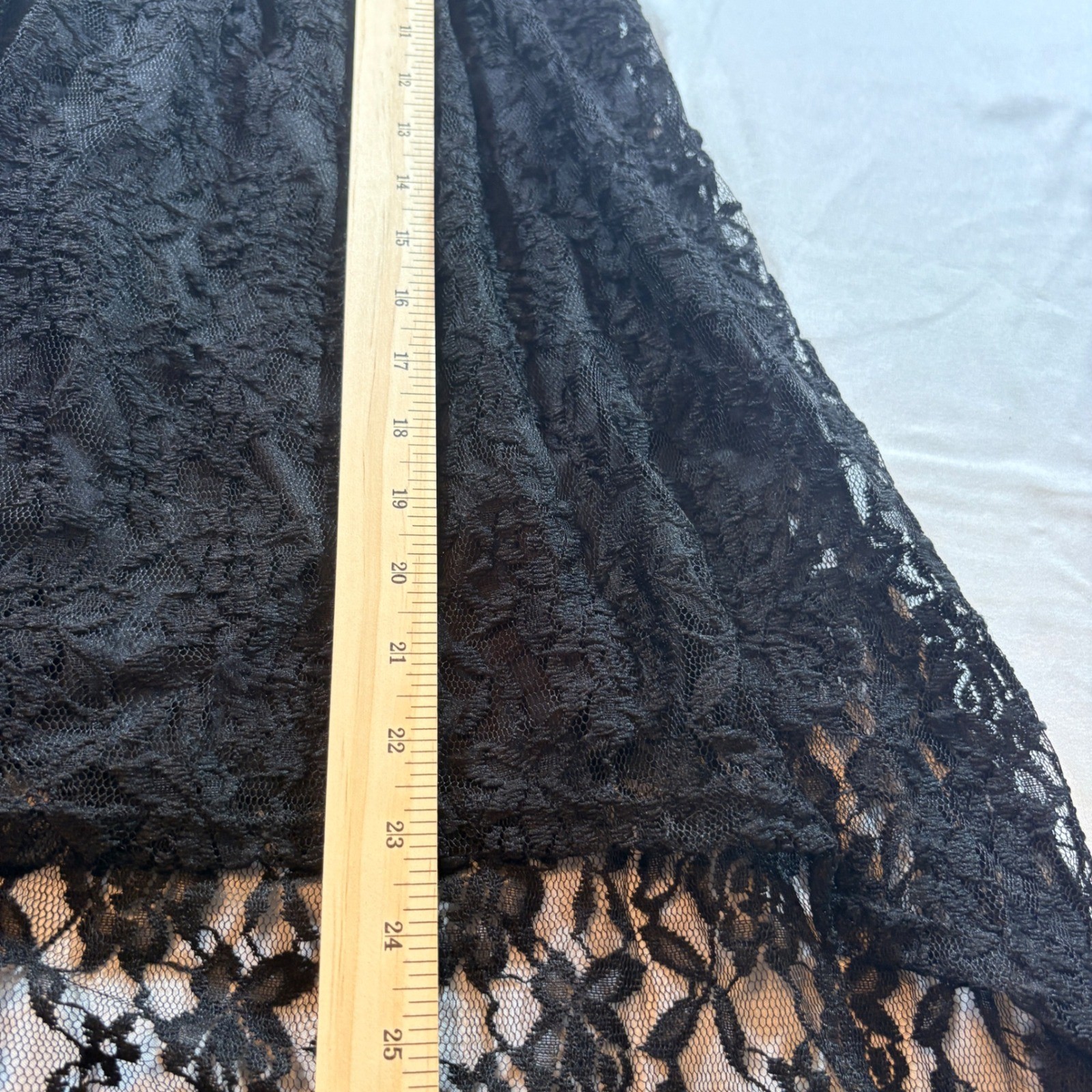 Deb Lace Strapless High Low Dress Womens Small Black Floral Party Cocktail