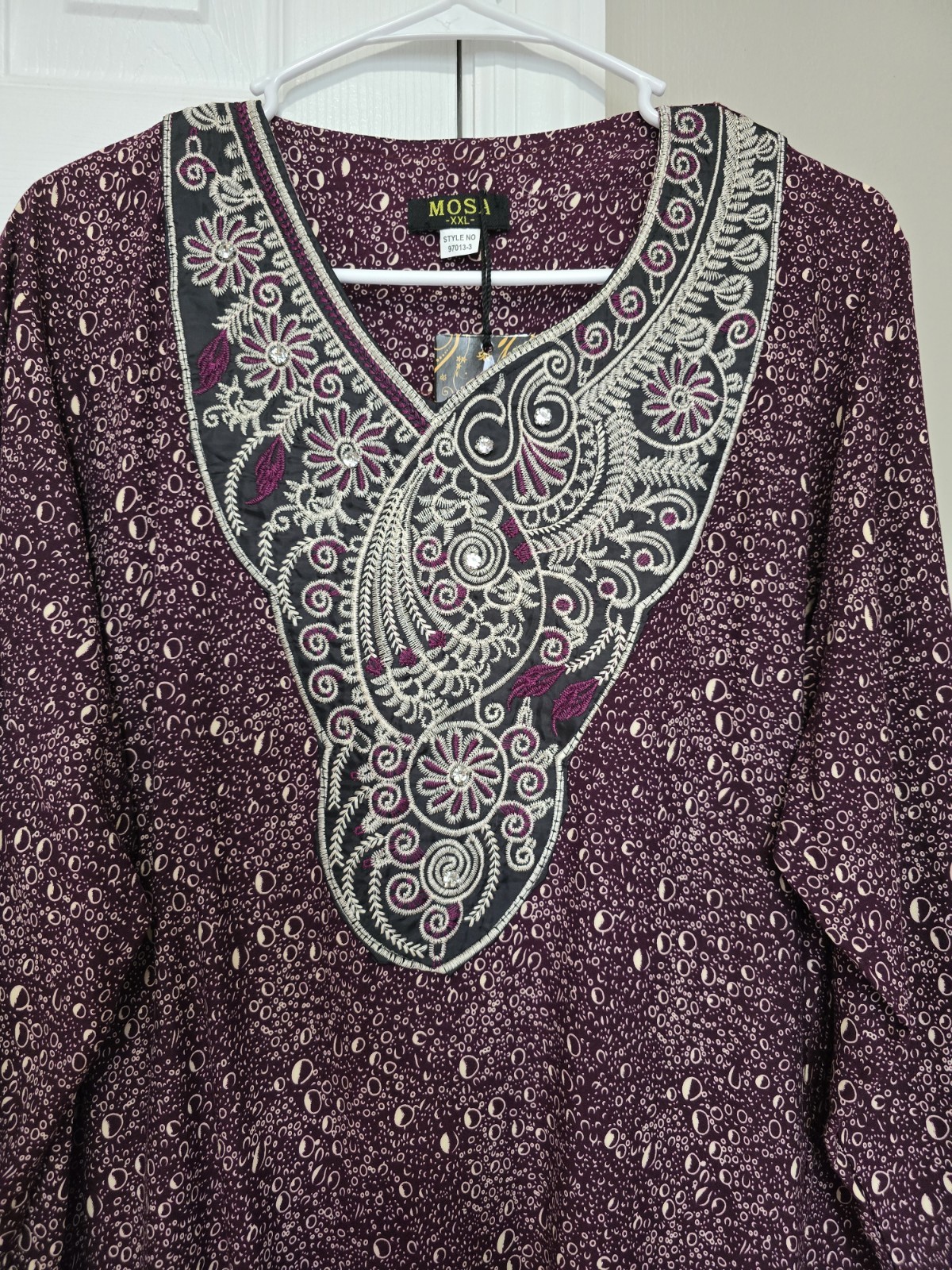 Mosa Womens Dress NWT Size XXL Cultural Geo Design Long Sleeve Casual Modern