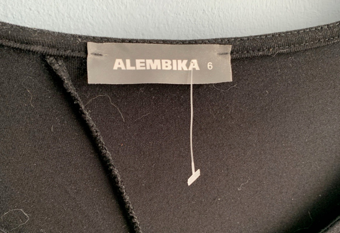 Alembika Essential Little Black Midi Sleeveless Dress Size 6 Israel (16* US)