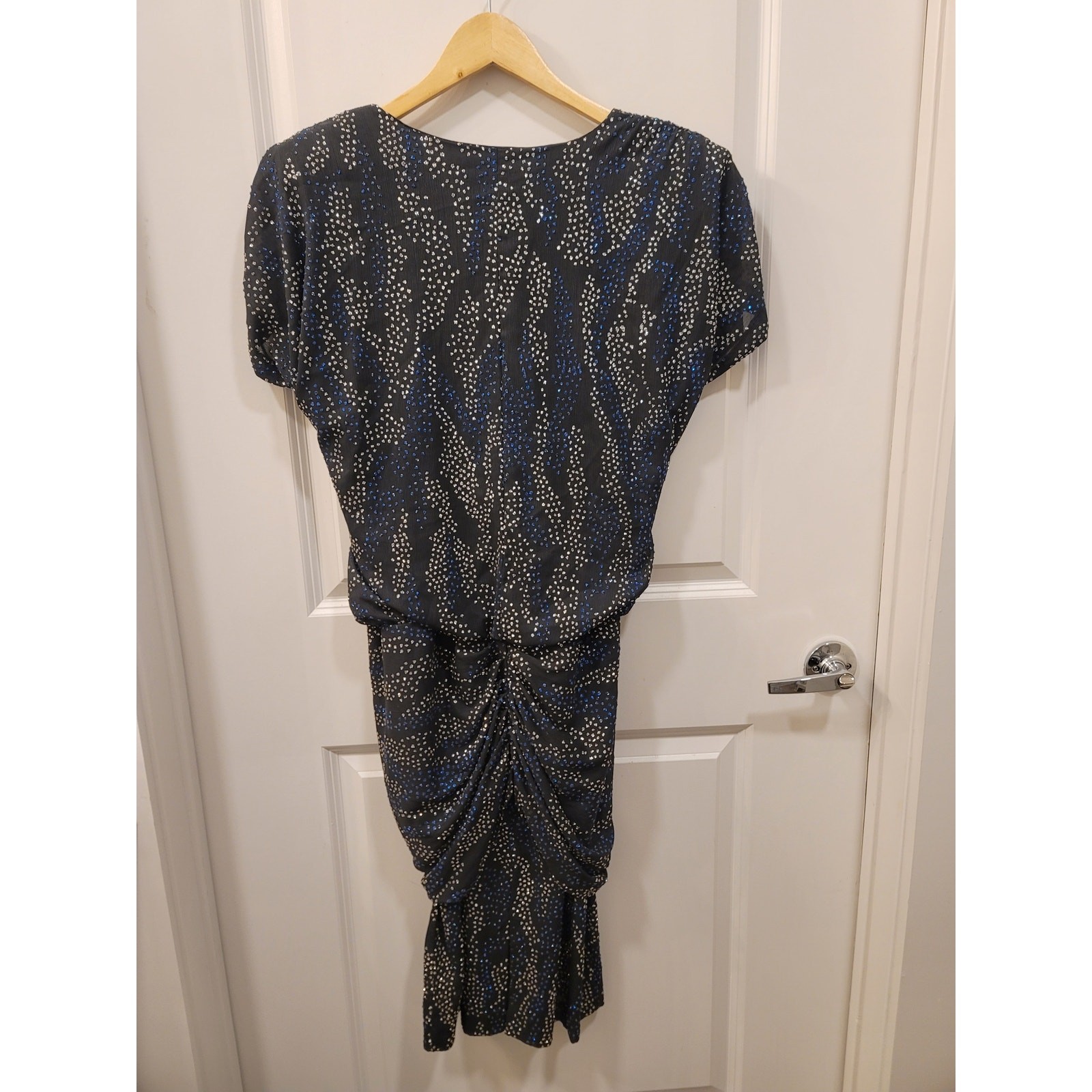 Vintage 1980s Pellini Black Rhinestone Cocktail Dress