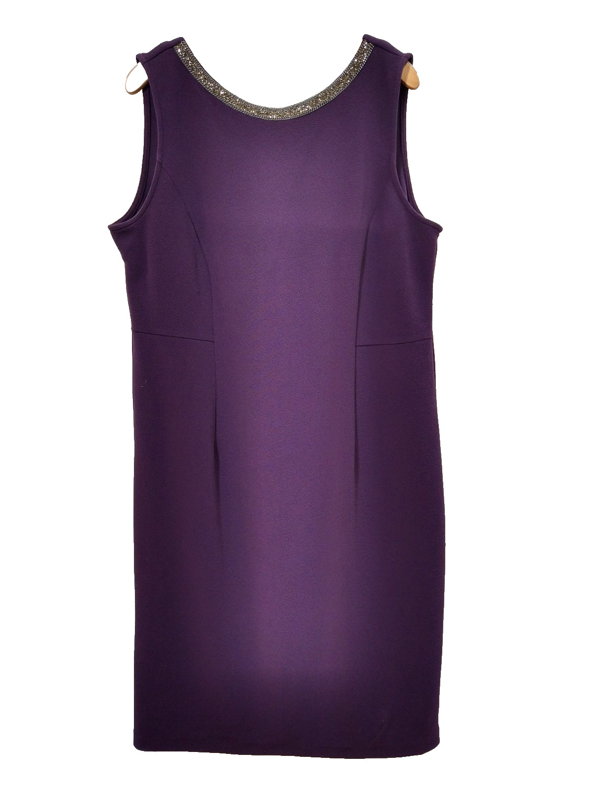 Embellished Versatile Evening Party Travel Maya Brooke Purple Sheath Dress 18W