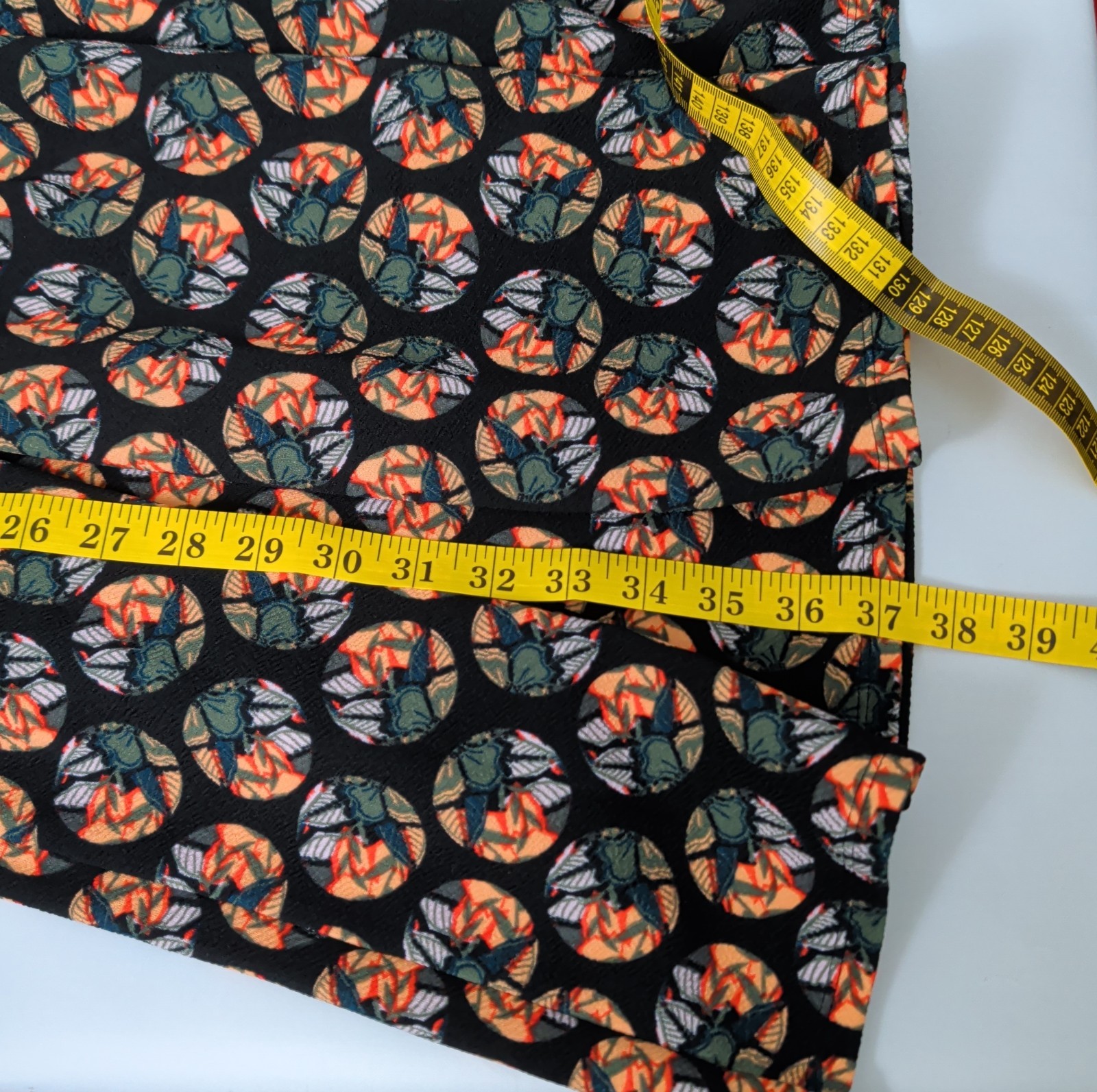 Lularoe Size S Geometric Amelia Dress Fit & Flare Stretch Pleated Pockets NWT!