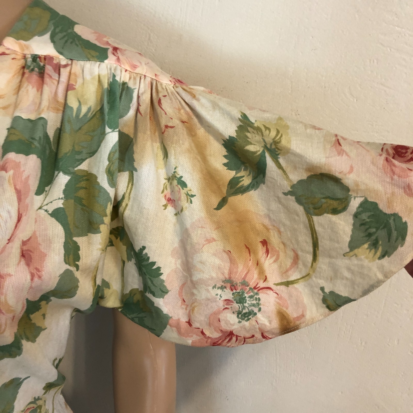 vtg Regina Kravitz 1930s Tulip Style Floral Dress Sz 12 Union Made in USA