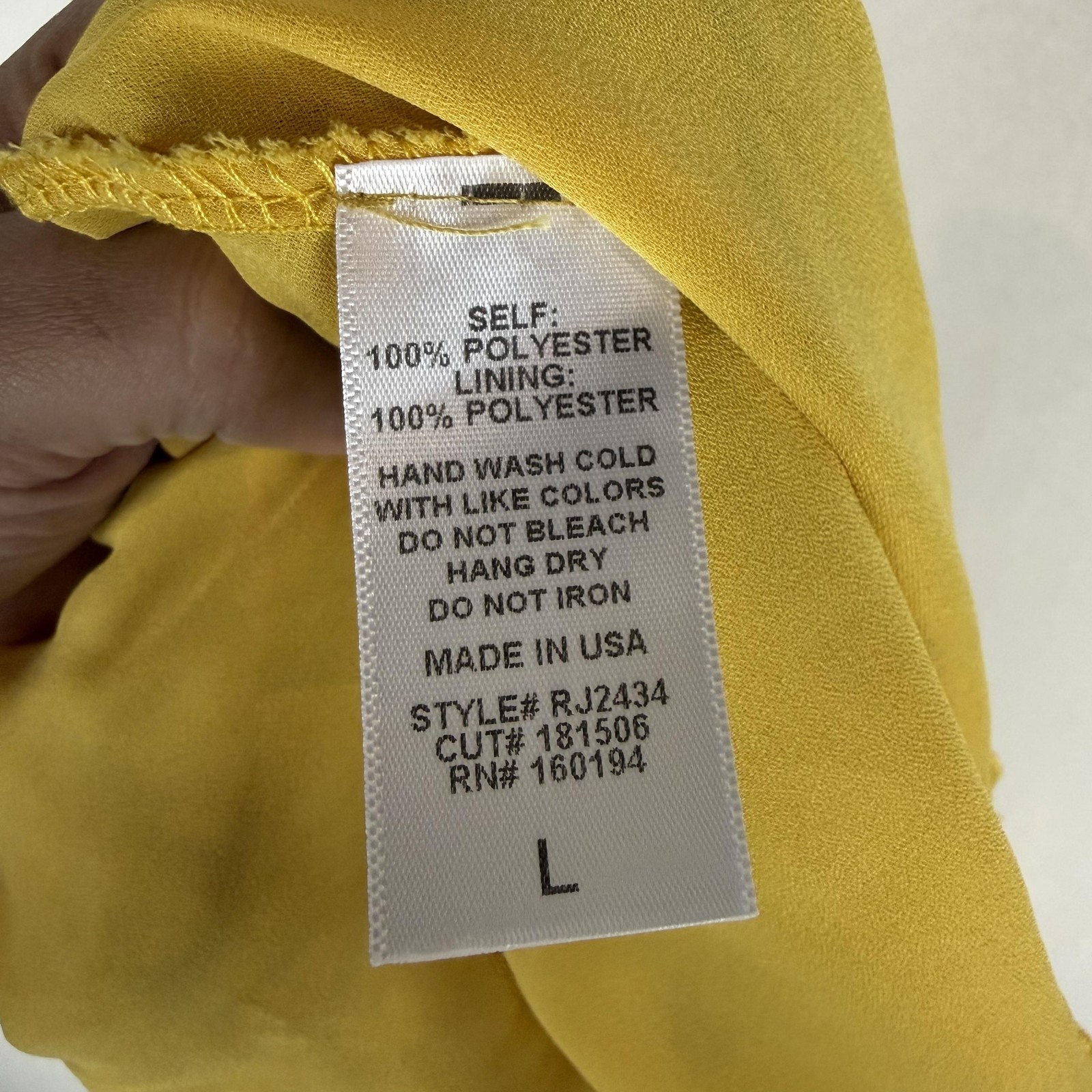 By Together Dress Womens Large Yellow Floral Long Sleeve Cutout Sundress Boho