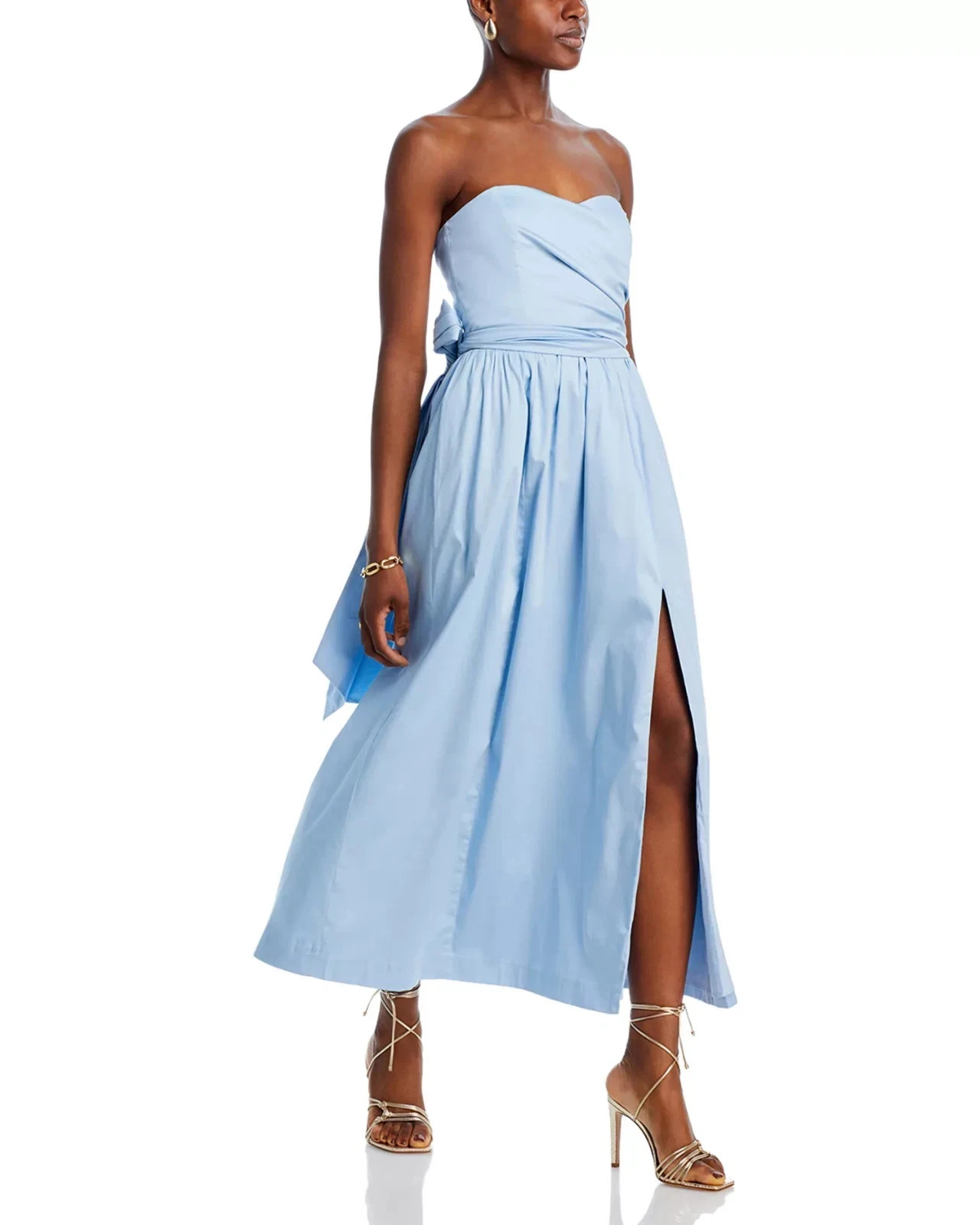 French Connection Florida Summer Dress Women’s 8 Cashmere Blue Back Zip Closure