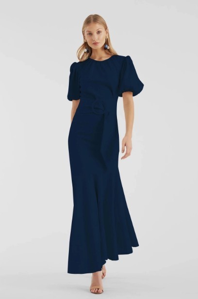 SACHIN & BABI NEW CAMILA DRESS NAVY Crepe Dress Sz 20W Ret$650