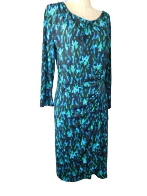 Dana Buchman Size M Medium Slinky STRETCH Print Dress NWT $66
